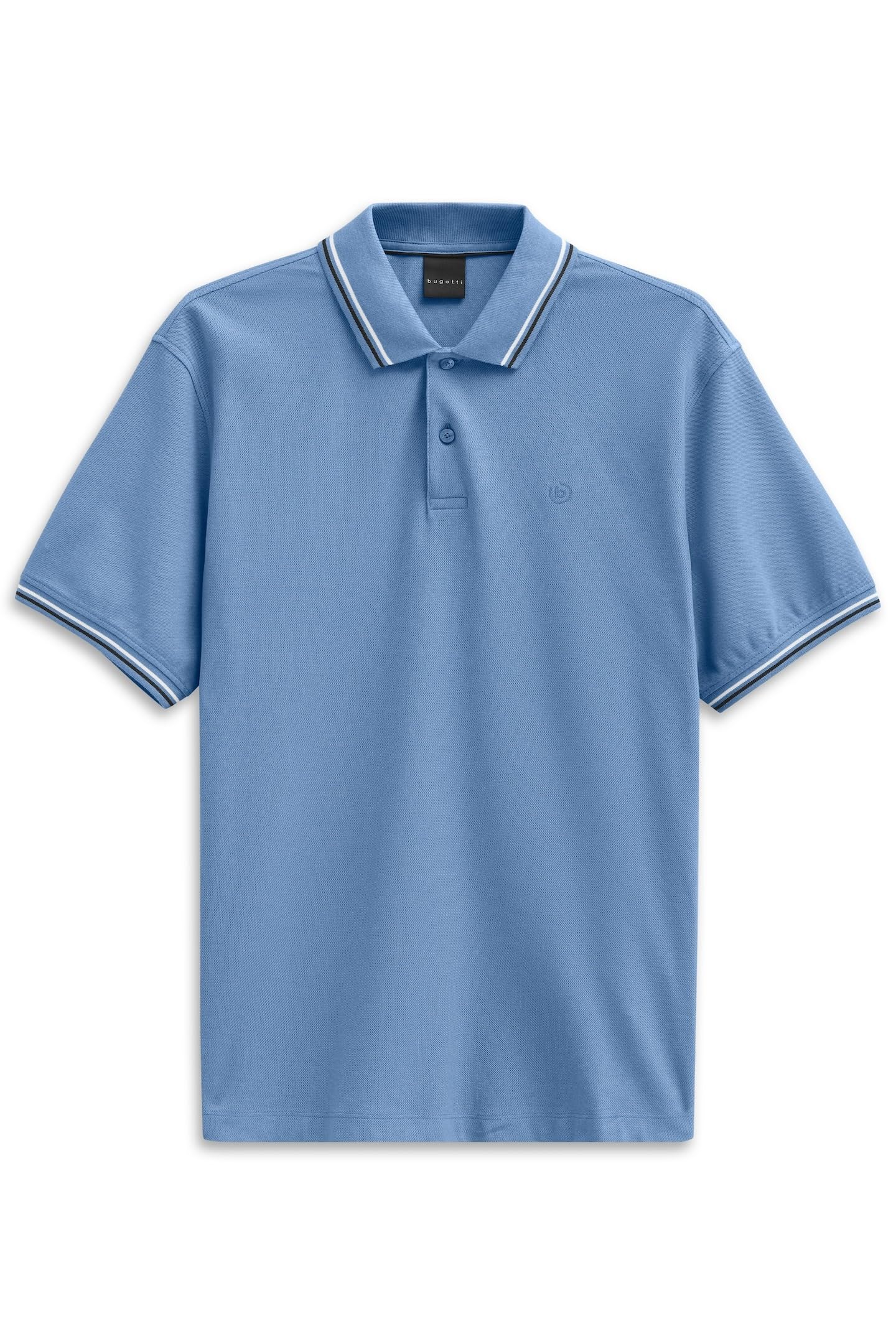 Bugatti Men's 340-Blue-Grey Polo Shirt Cotton Modern Fit Basic, Xl