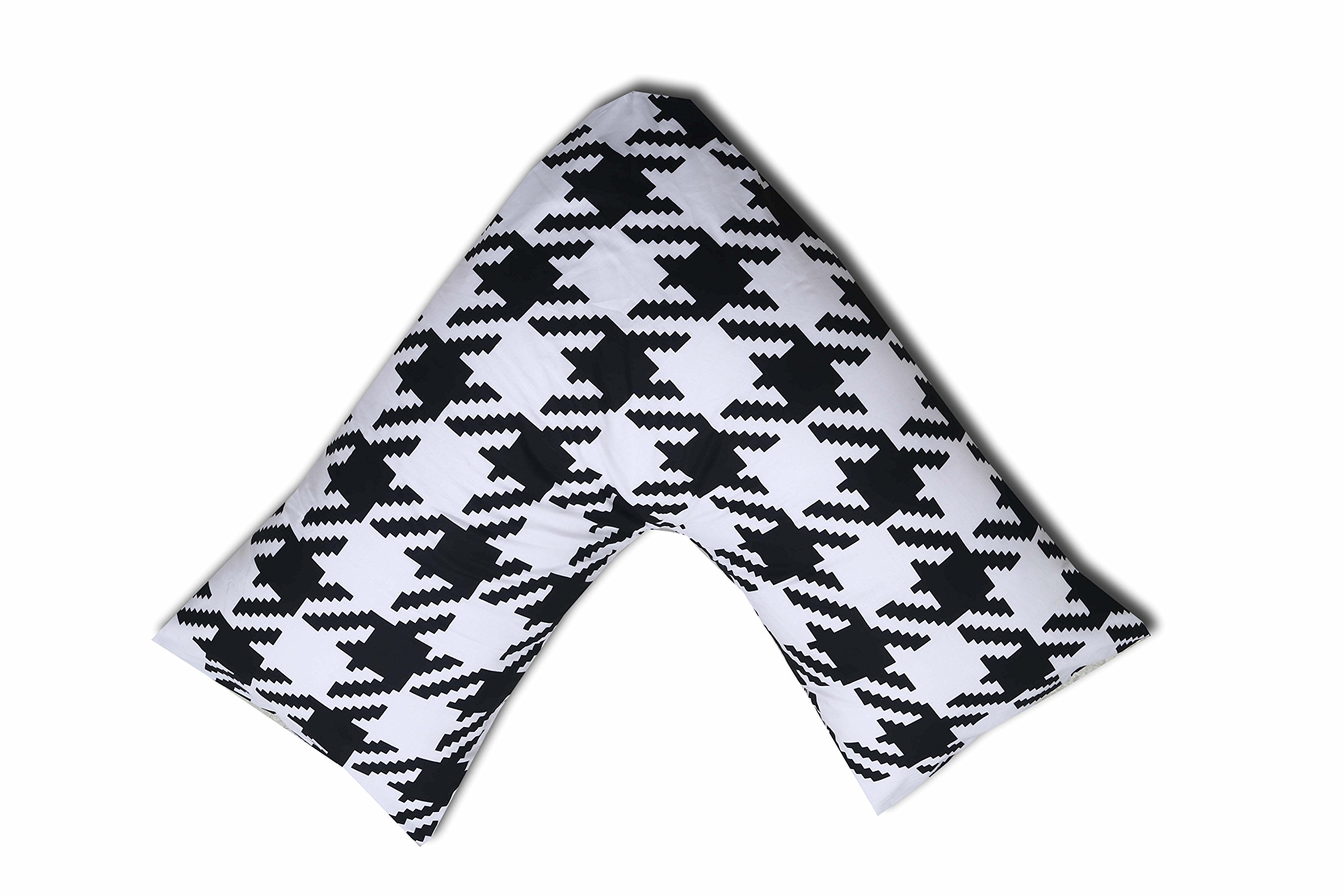 GMTEXTILES Pure 100% Egyptian Cotton Printed and & None Allergenic,V Shaped Orthopaedic/Pregnancy/Nursing Pillowcase (Pattern 6)