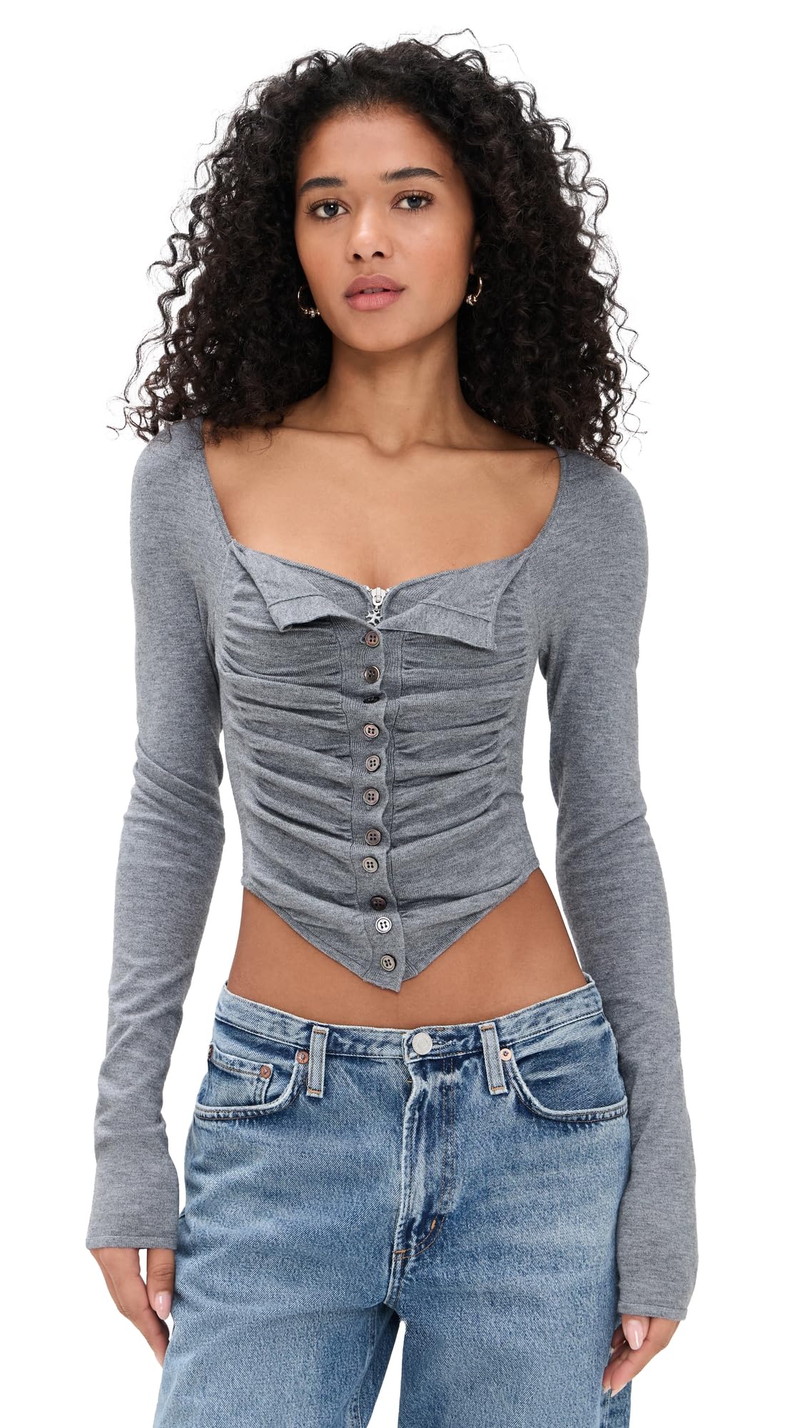 Miaou Womens Sophie Corset Cardigan
