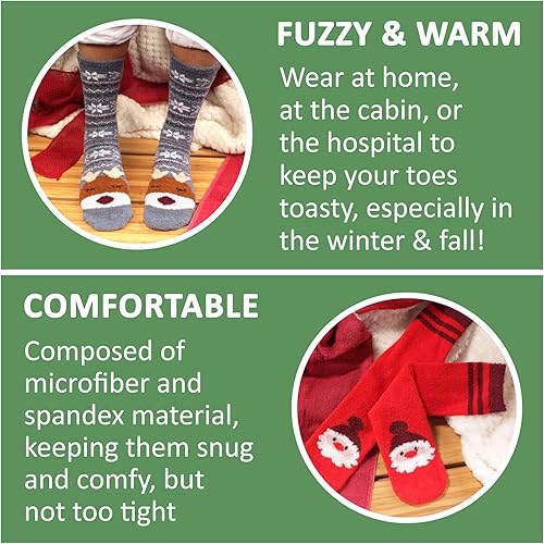 Miniatura 4 de 1 par de calcetines para mujer, súper suaves, lindos y acogedores, cálidos, para interior y exterior, para el hogar