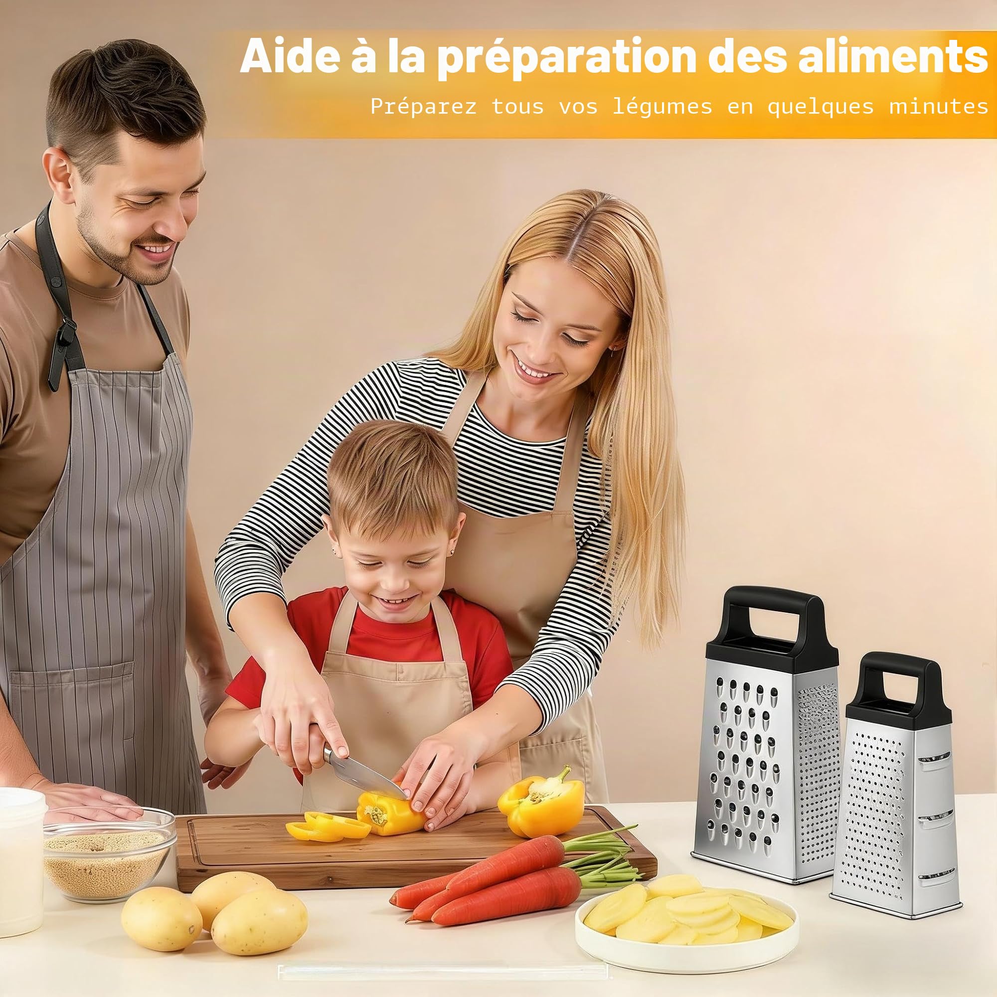 Coupe-légumes électrique 1000 W avec moteur en cuivre, lames en acier inoxydable (10 lames de rechange), matériau ABS, noir, 15 x 12 x 20 cm, autonome