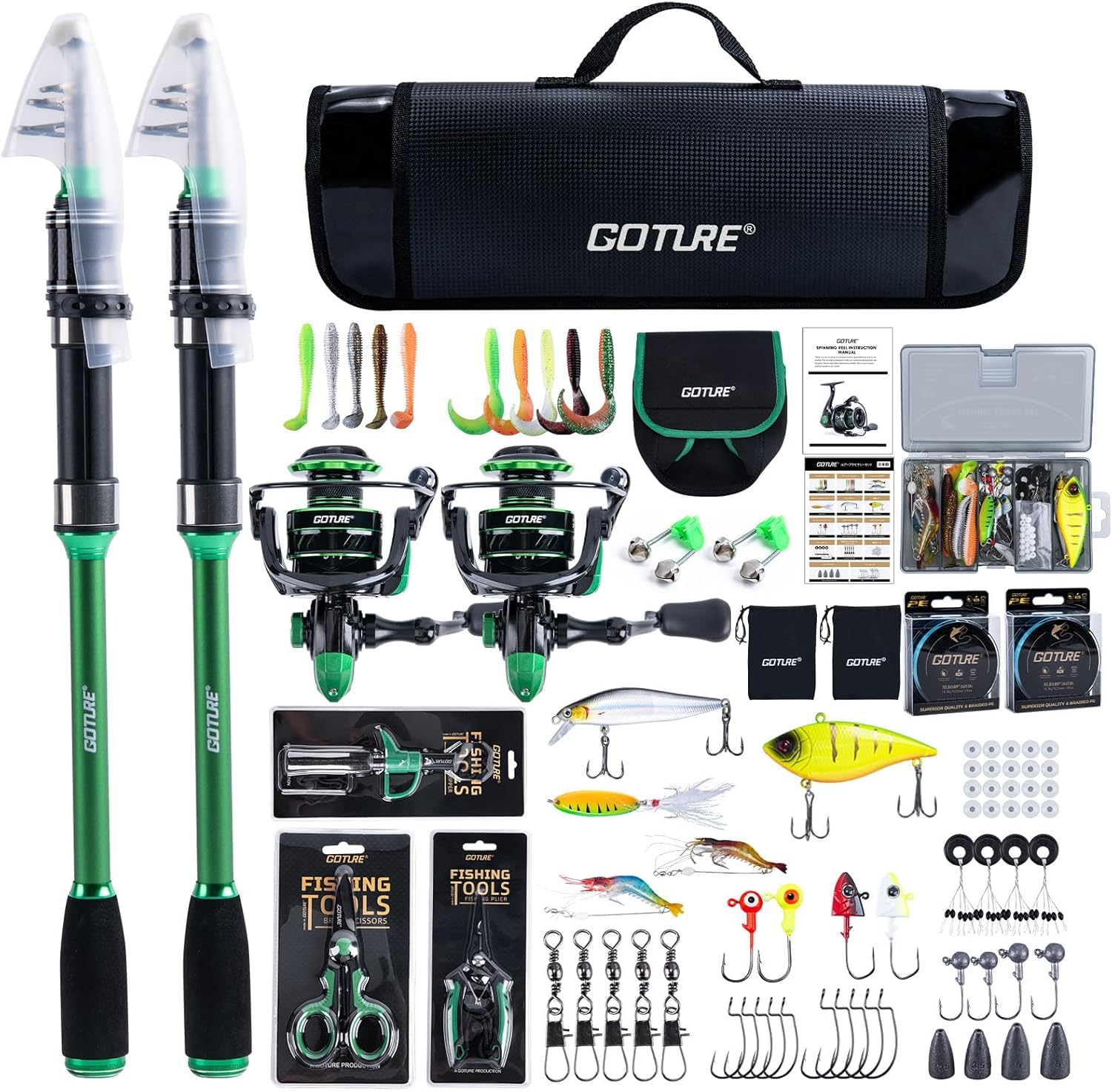 Goture 2.7m/8.86FT Telescopic Fishing Rod Kit A3