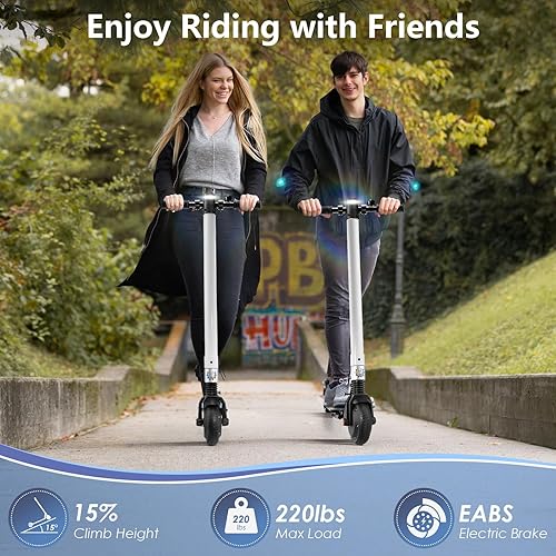 Vista 35 de Caroma Electric Scooter for Kids Ages 6-14, 250W Motor Foldable Kids Electric Scooter,160 Mins Ride Time & 3 Speeds (6/10/15 Mph), LED Display &