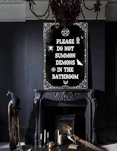 Miniatura 6 de Letrero divertido con texto en inglés Please Do Not Summon Demons In The Bath (Please Do Not Summon Demons In The Bath (943)