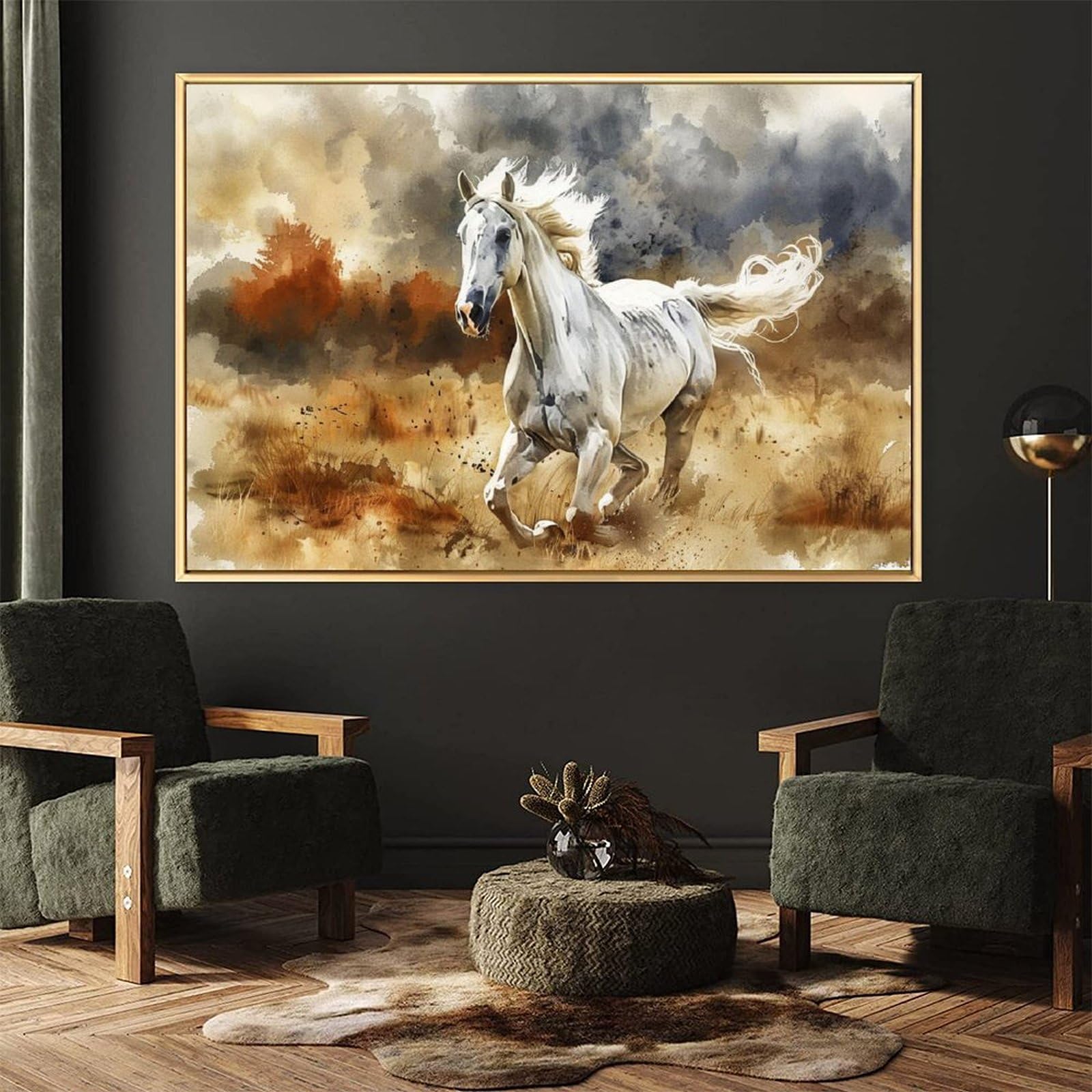風景画　壁掛け　アート　油彩画　アクリル画　原画　馬　絵画　モダンアート 風景画 壁掛け アート 油彩画 アクリル画 原画 馬 絵画 モダンアート