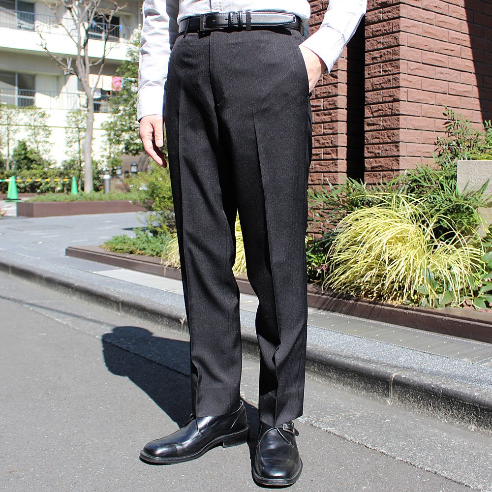 Amazon | [シトラスヒルズ] 裾上げ済ピンストライプノータック