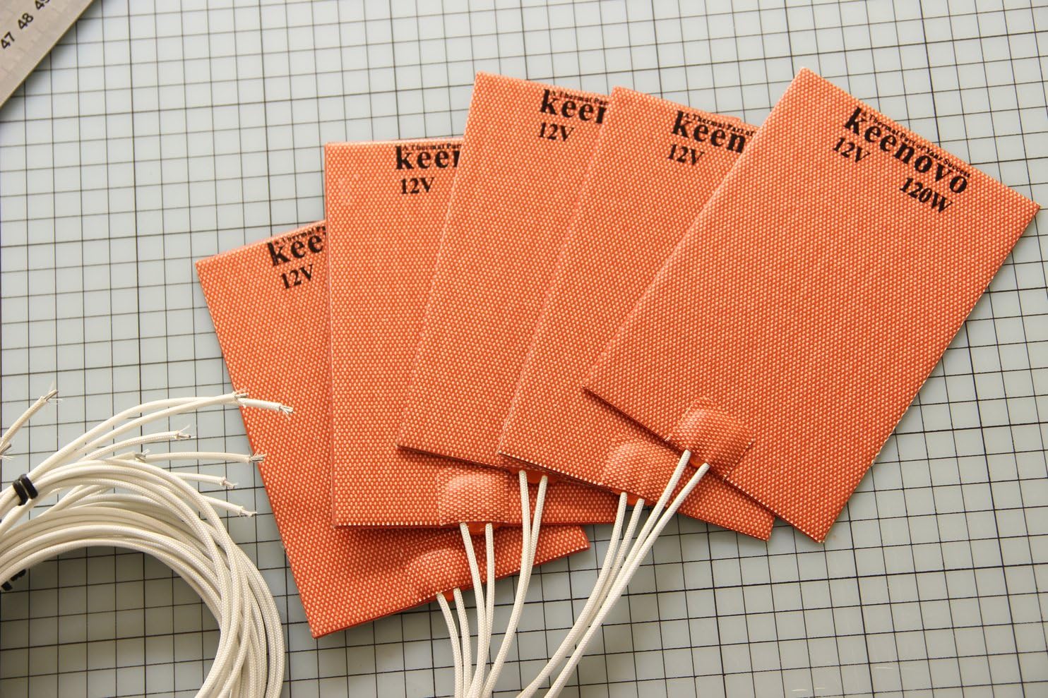 Amazon Com 100 X 150mm 12v 1w Keenovo Universal Silicone Heater Mat Pad Engine Oil Pan Heater All Purpose Flexible Heater With 3m Psa Home Kitchen