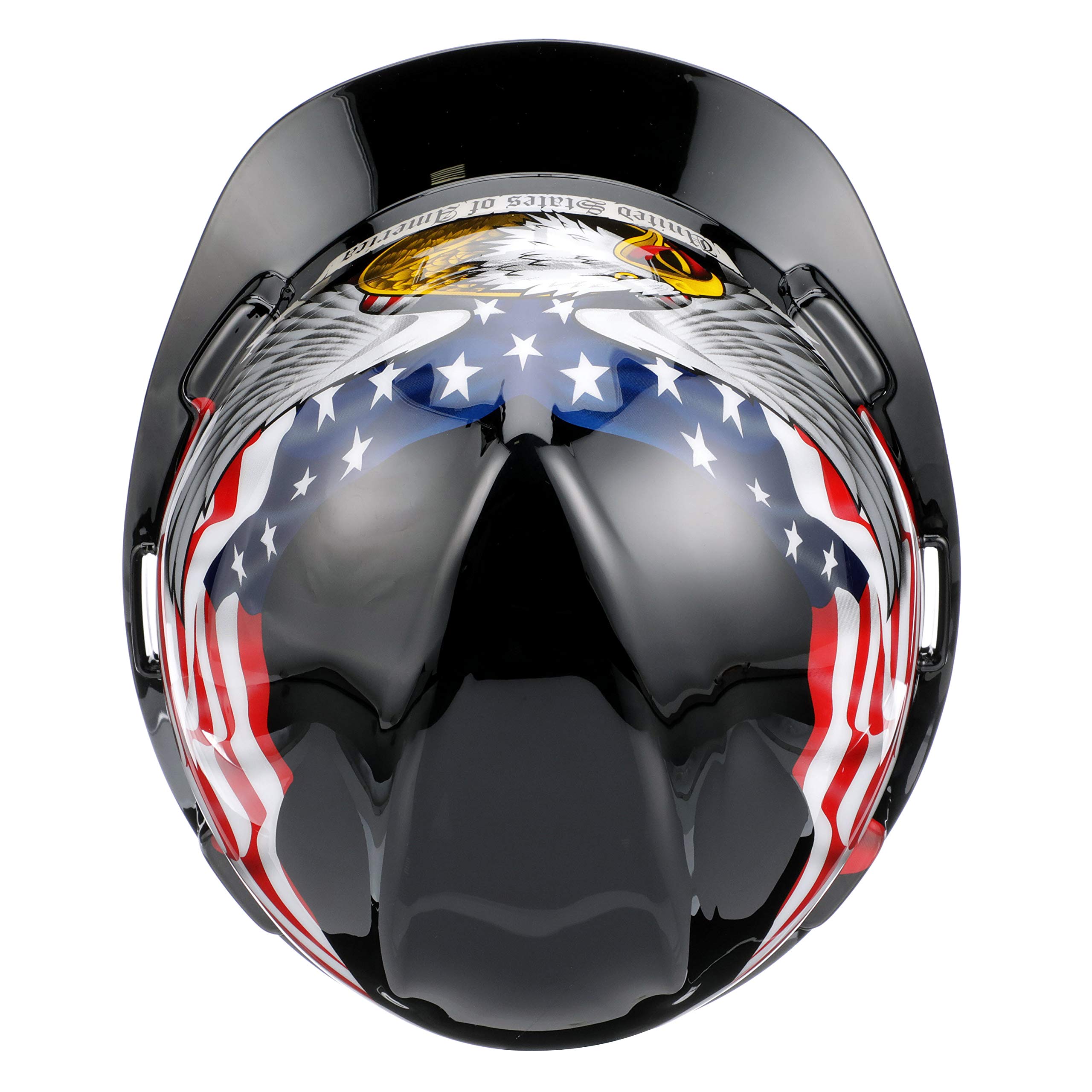 MSA 10079479 V-Gard Casque rigide à fente Americaln Eagle, capacité, volume, polyéthylène, standard, noir/rouge/blanc/bleu