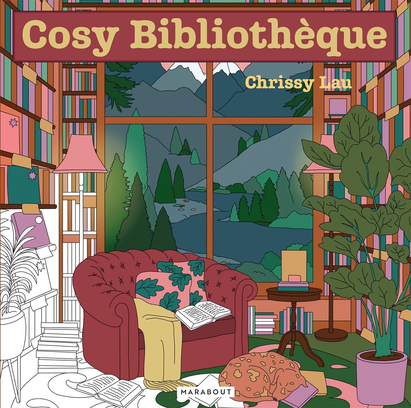 Cosy Bibliothèque: Un monde de livres à colorier: 39689