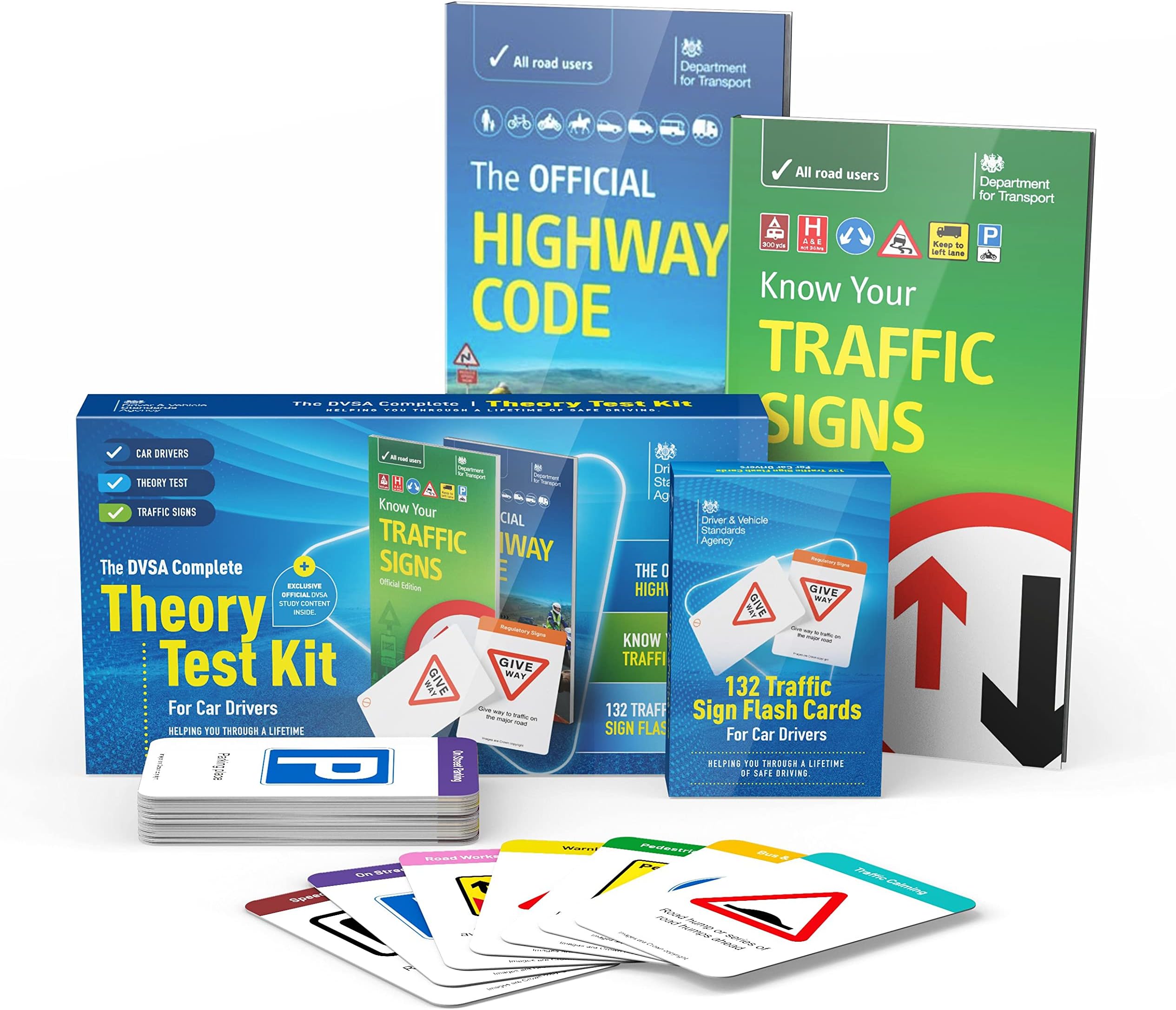 132 Card Learn to Drive UK Theory Test Pack – Includes ‘Highway Code’ + ‘Know Your Traffic Signs 2021’ + 132 Road Sign Revision Flash Cards