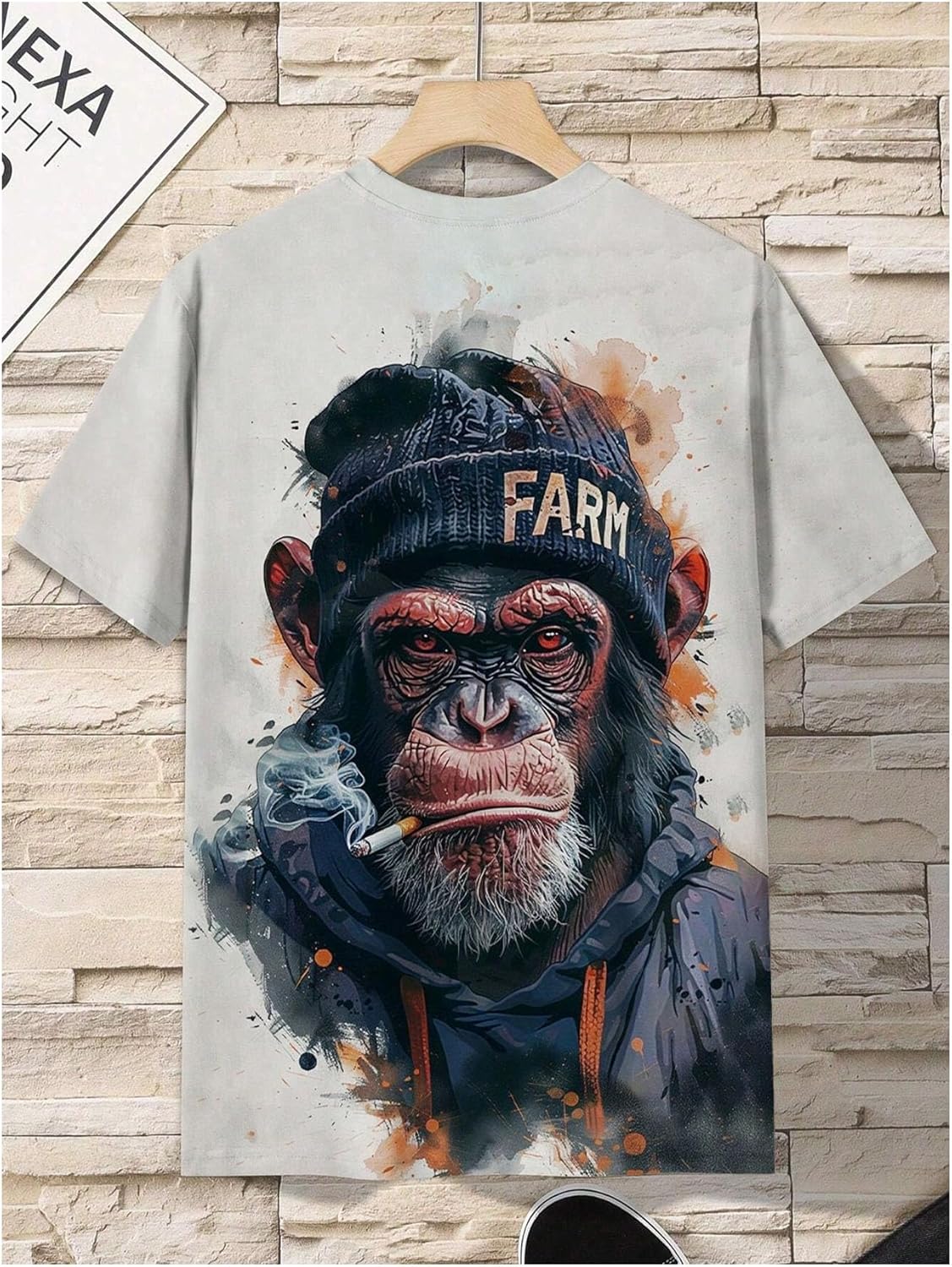 Men's 3D Monkey Graphic Tees Short Sleeve Crew Neck Novelty Cool T Shirts - Image 2