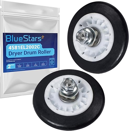 BlueStars 4581EL2002C - Pieza de montaje de rodillo de tambor para secadora, compatible con secadores LG Kenmore, sustituye a 2701044 4581EL2002A