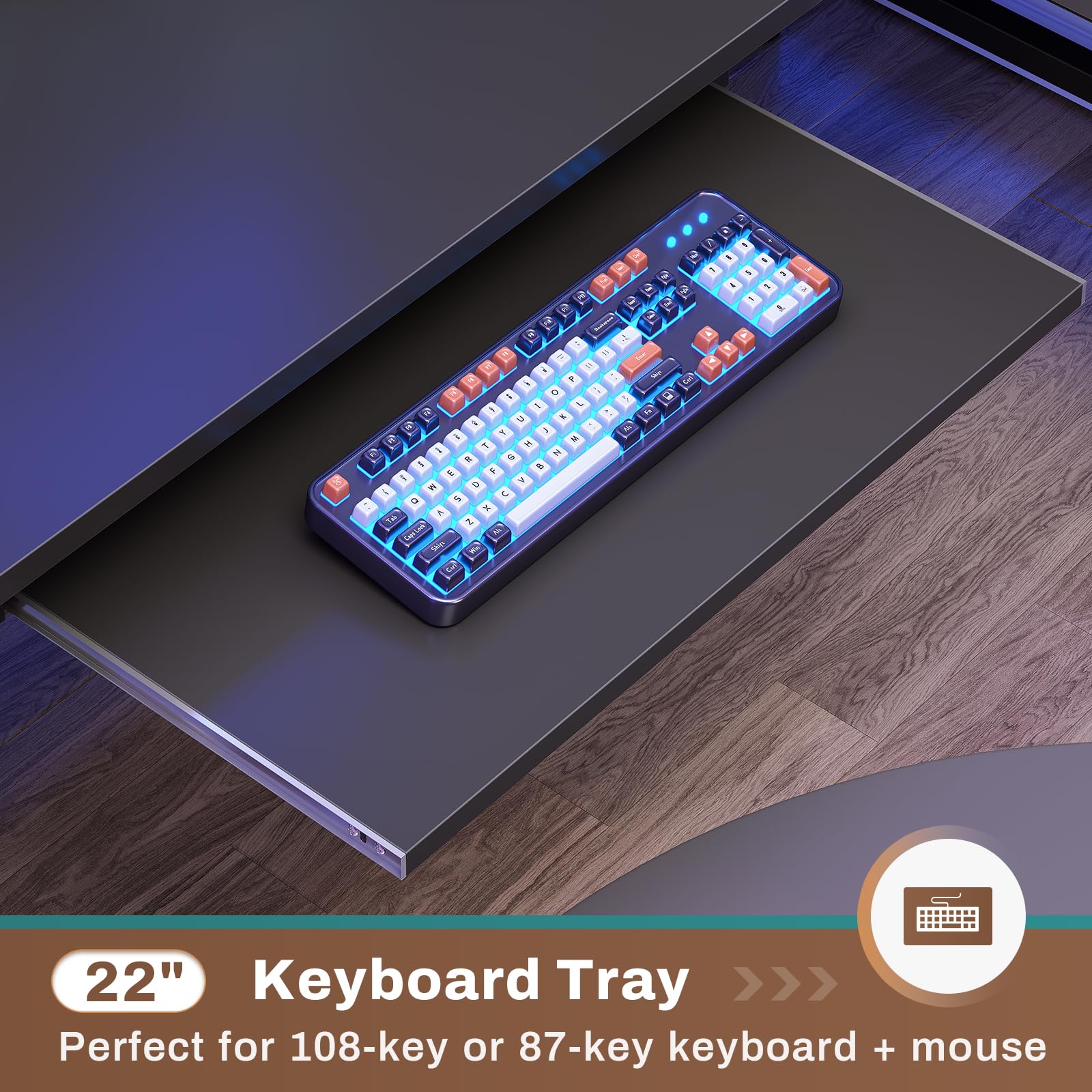 SEDETA L Shaped Gaming Desk with Hutch, 57.5” Reversible Home Office Desk with Power Outlet and Pegboard, Gaming Computer Desk with Keyboard Tray and LED Lights and Storage, Grey