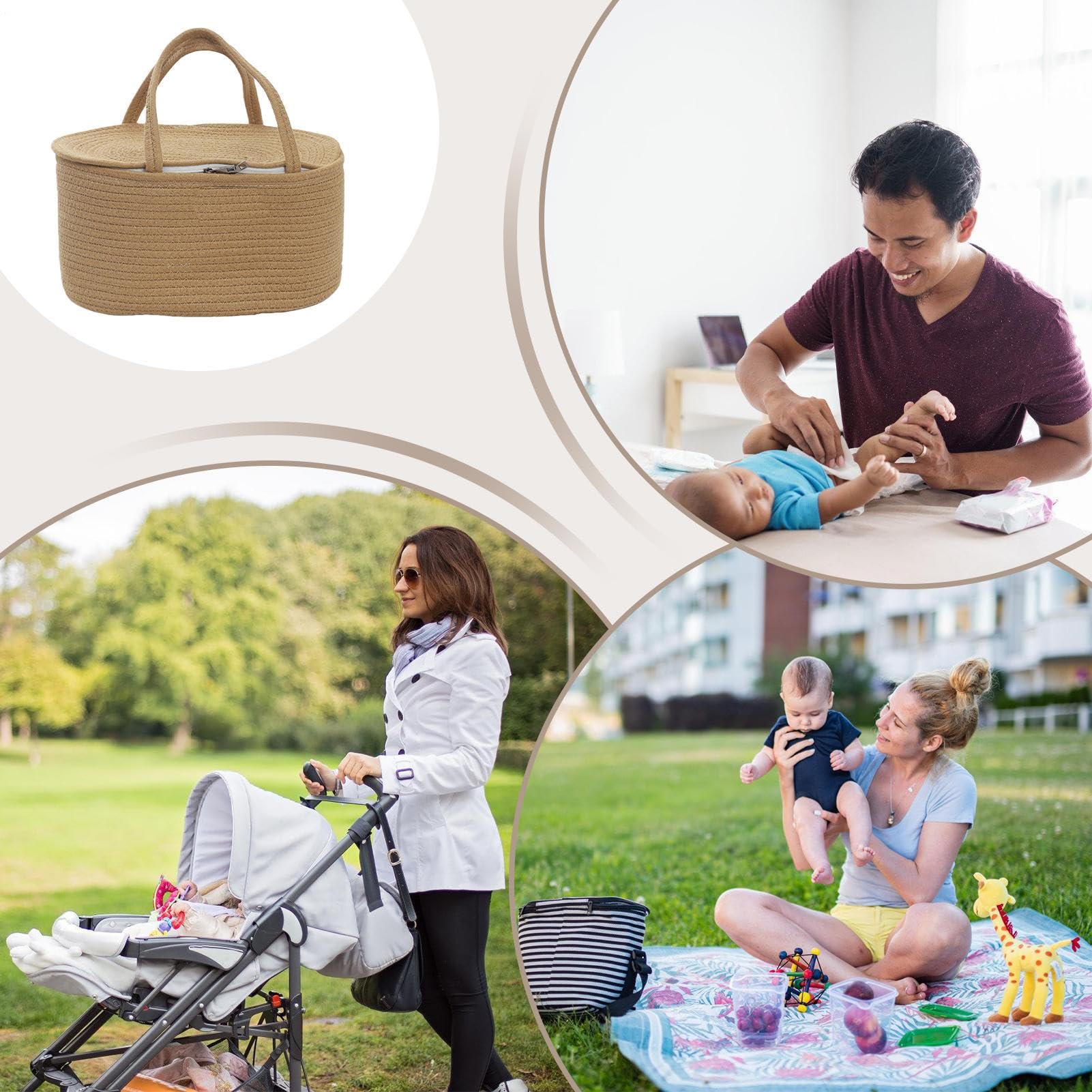 Organizador de pañales de bebé | Desmontable De Gran Capacidad Portátil | Bandeja De Viaje Para Bebé Niño,Para Padres Niño Niña Baño Hospital Biberón Toallitas Cumpleaños
