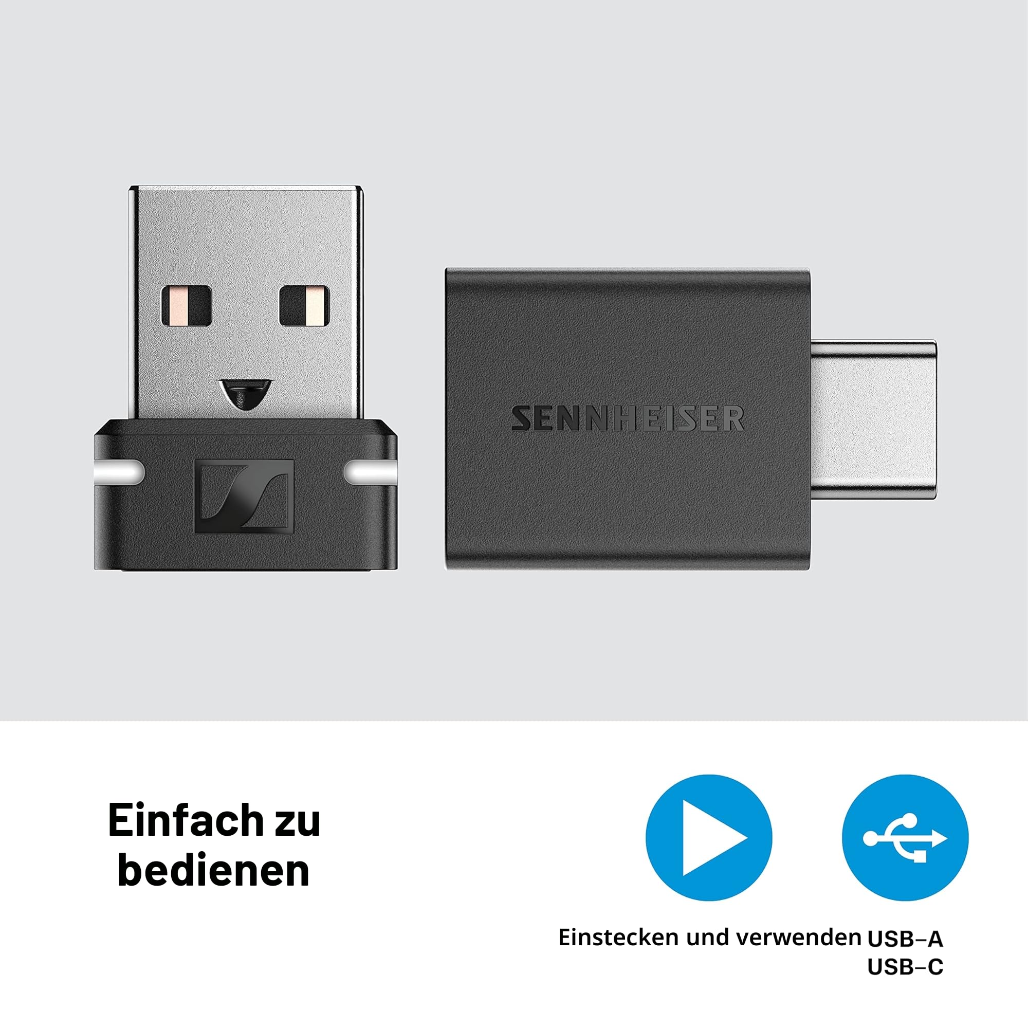 Sennheiser BTD 600 Bluetooth-Adapter, Schwarz