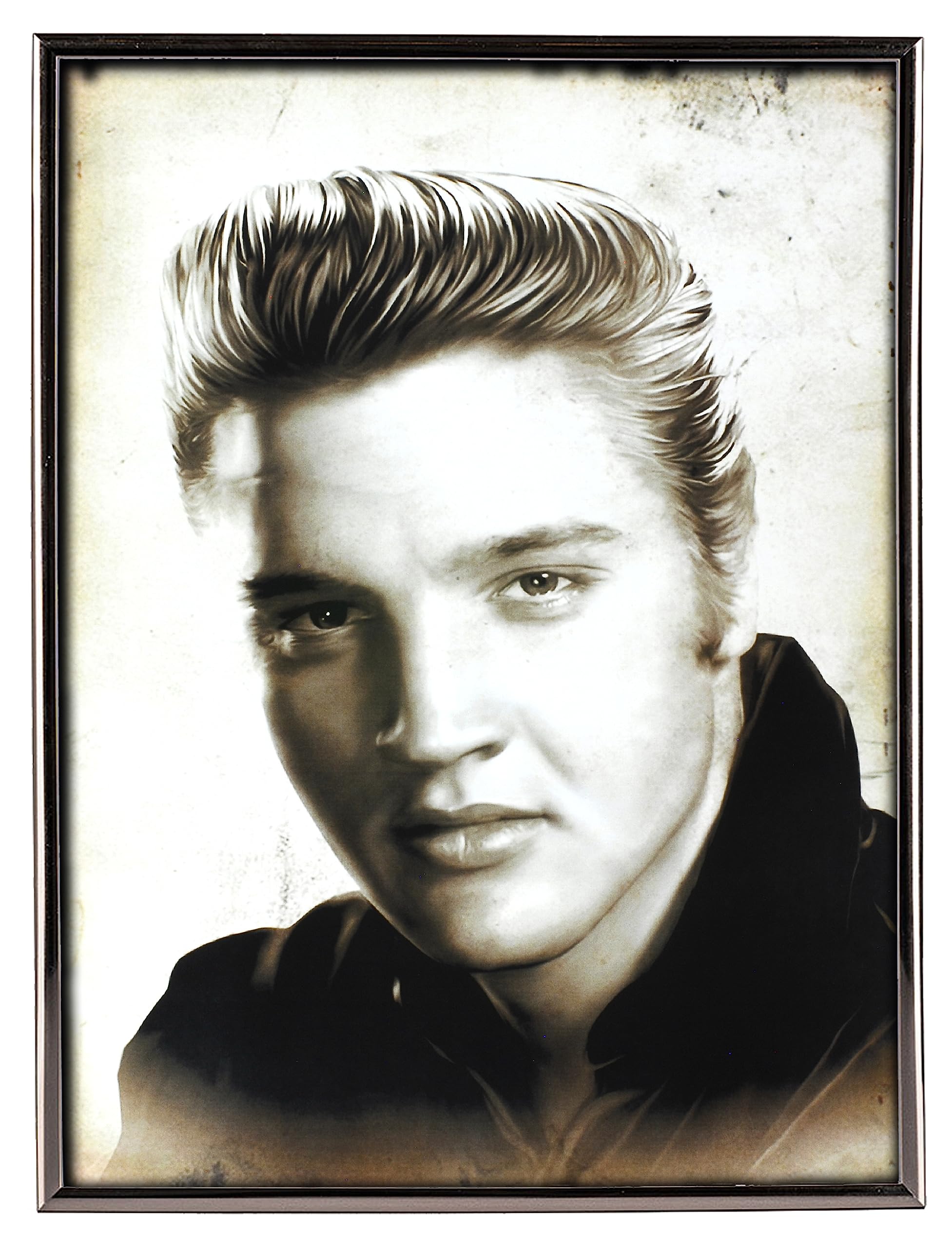 KUSTOM ART Wandposter serie beroemde Hollywood-acteurs Elvis Presley zonder lijst, kunstdruk op gecoat papier, 40 x 30 cm