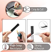 Vista 3 de UNCO Junta para ahumador - 15 pies, 1/2"X1/8", parrilla de alta temperatura y junta para barbacoa
