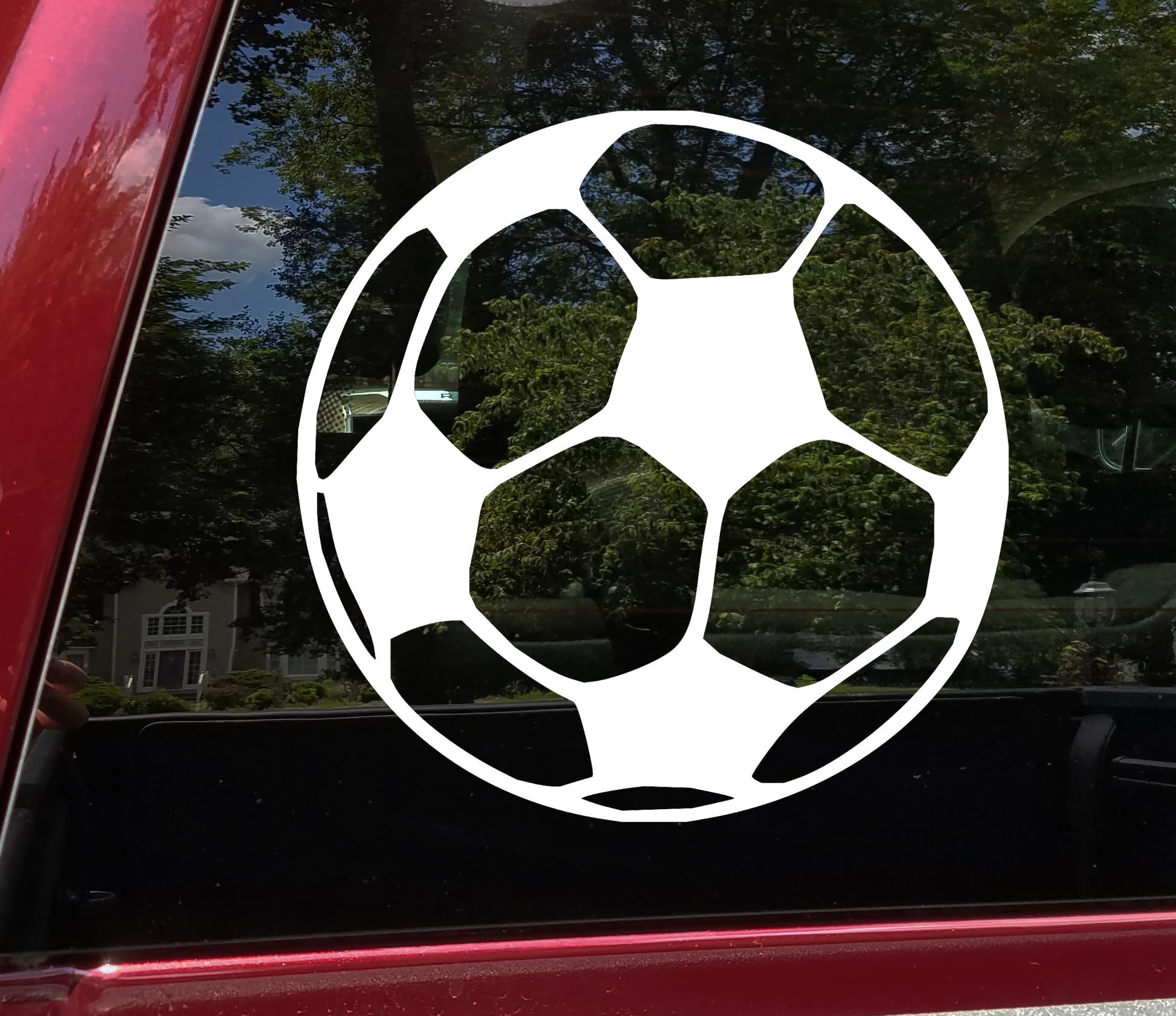 Minglewood Trading Soccer Ball Vinyl Sticker | Futbol Football | Die Cut Decal | 5w x 5h inches | Green