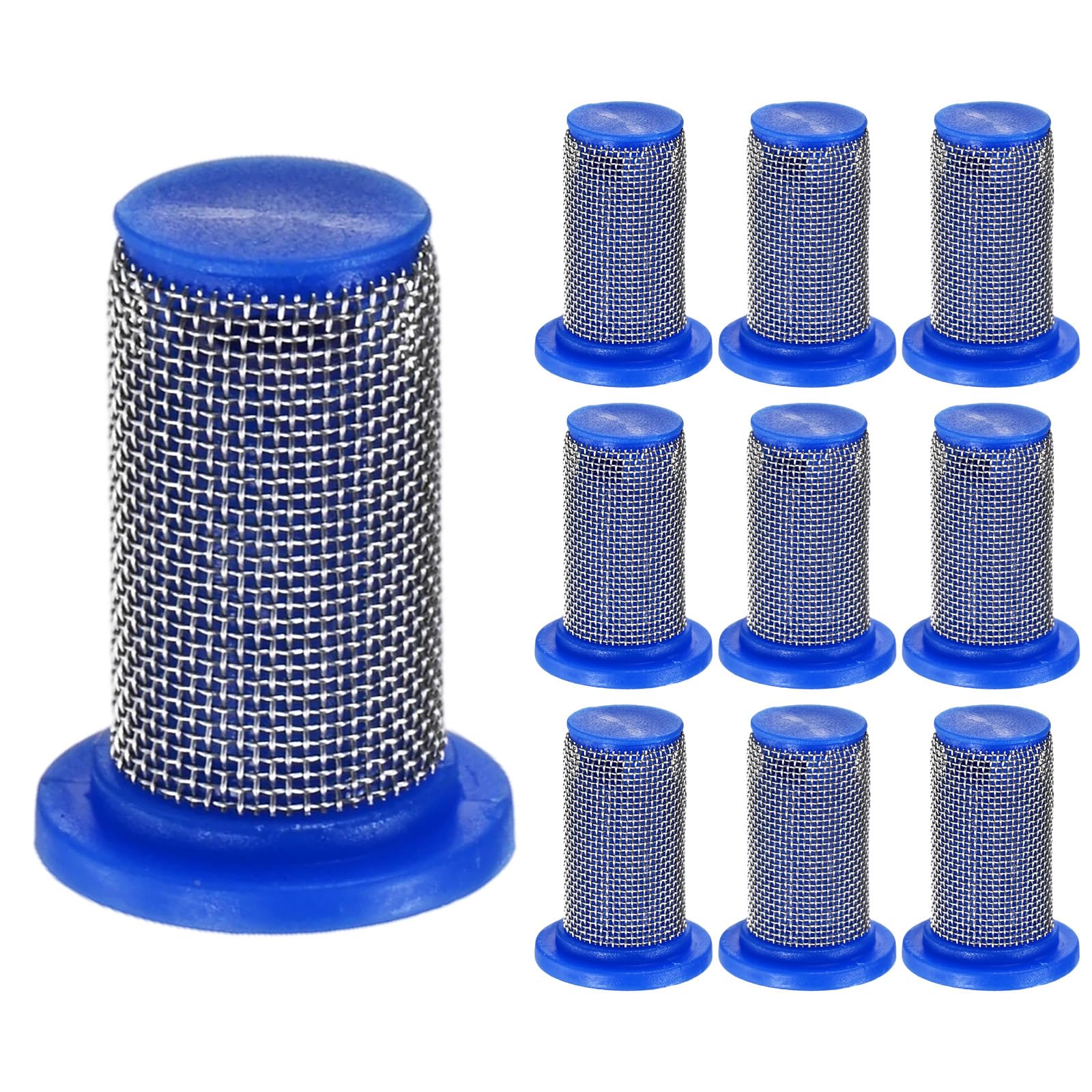 M METERXITY 10-Pack Sprayer Nozzles Strainer 50 Mesh Plastic, Blue