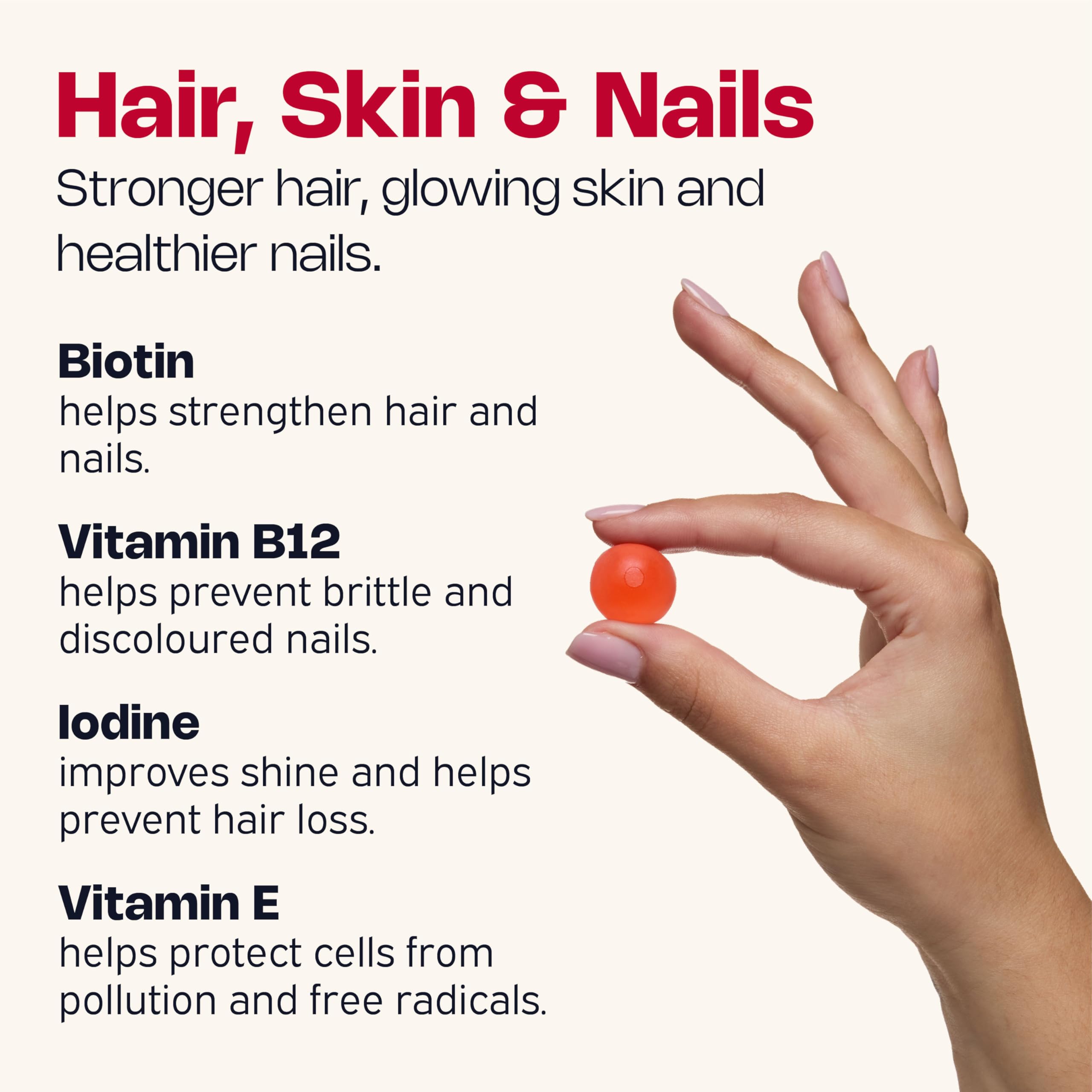 NUTRIBURST Hair Skin Nails Gummies Multipack 3 x 60 Kaubare Gummy-Vitamine | Biotin, Zink, Vitamin E | pflanzliche, zuckerfreie Nahrungsergänzung | fortgeschrittene Ernährung, vegetarisch, vegan