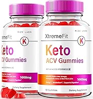 Vista 1 de rize labs - Gomitas Xtremefit Keto ACV para pérdida de peso avanzada, fórmula avanzada, suplemento de vinagre de sidra de manzana (120 gomitas)