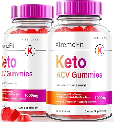 rize labs - Gomitas Xtremefit Keto ACV para pérdida de peso avanzada, fórmula avanzada, suplemento de vinagre de sidra de manzana (120 gomitas)