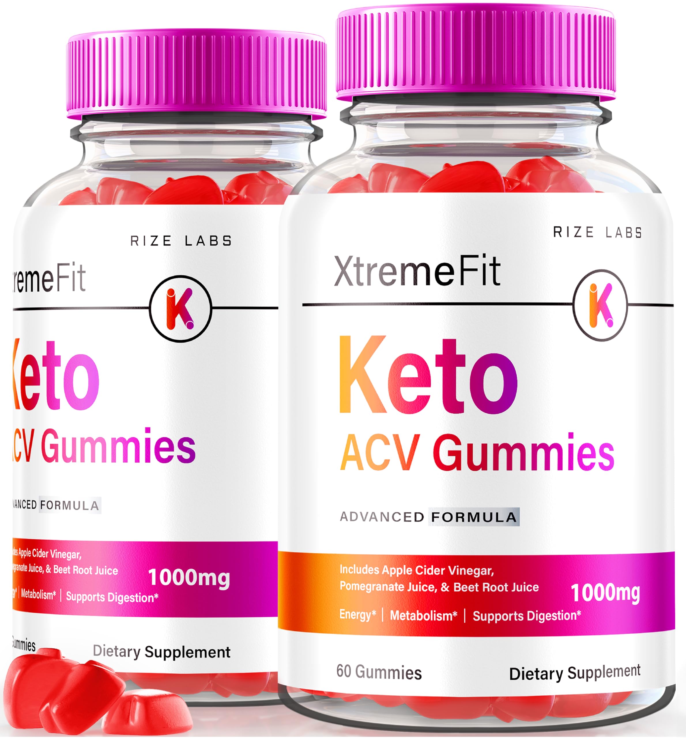 Xtremefit Keto ACV Gummies for Advanced Weight Loss, Advanced Formula, Apple Cider Vinegar Supplement (120 Gummies)