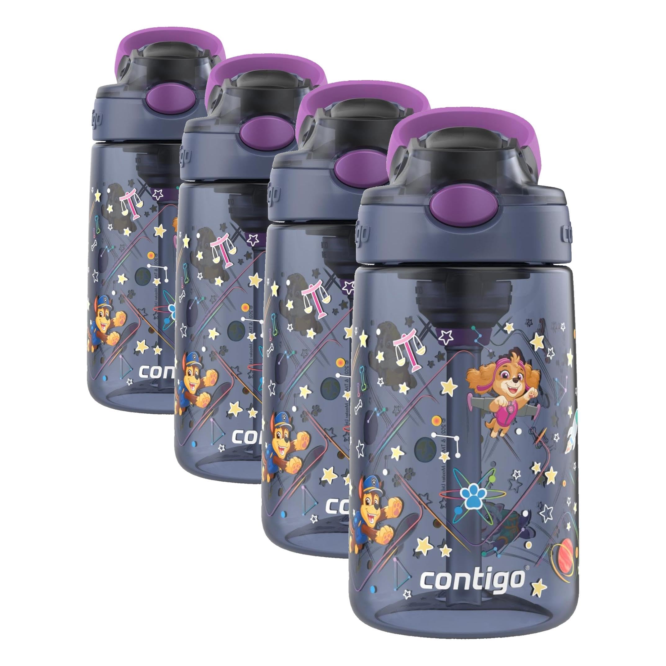 Contigo Aubrey Kids Water Bottle, 14 oz (Pack of 4)