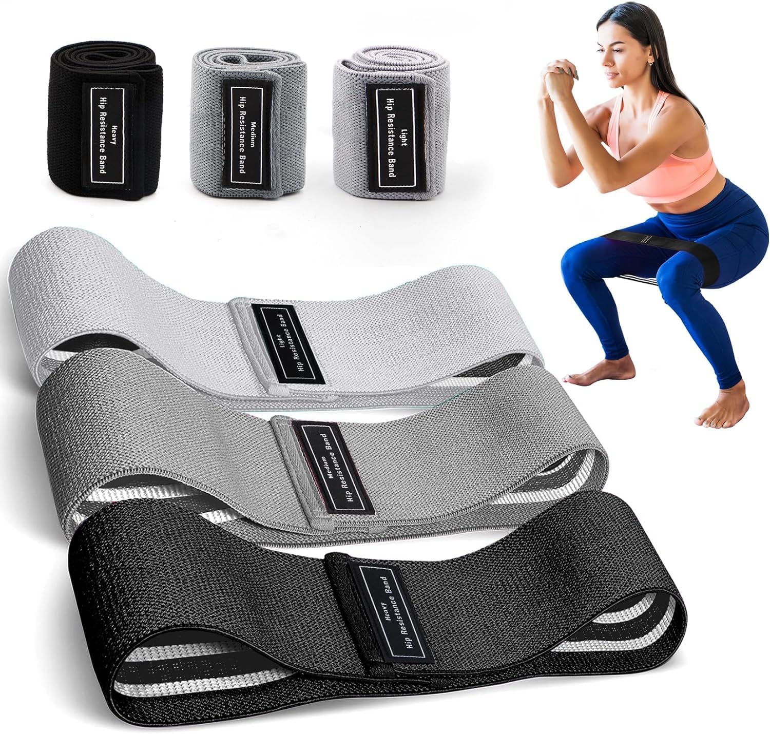 Fitness Exercise Equipment, AntiSlip Hips Bands for Women And Men
