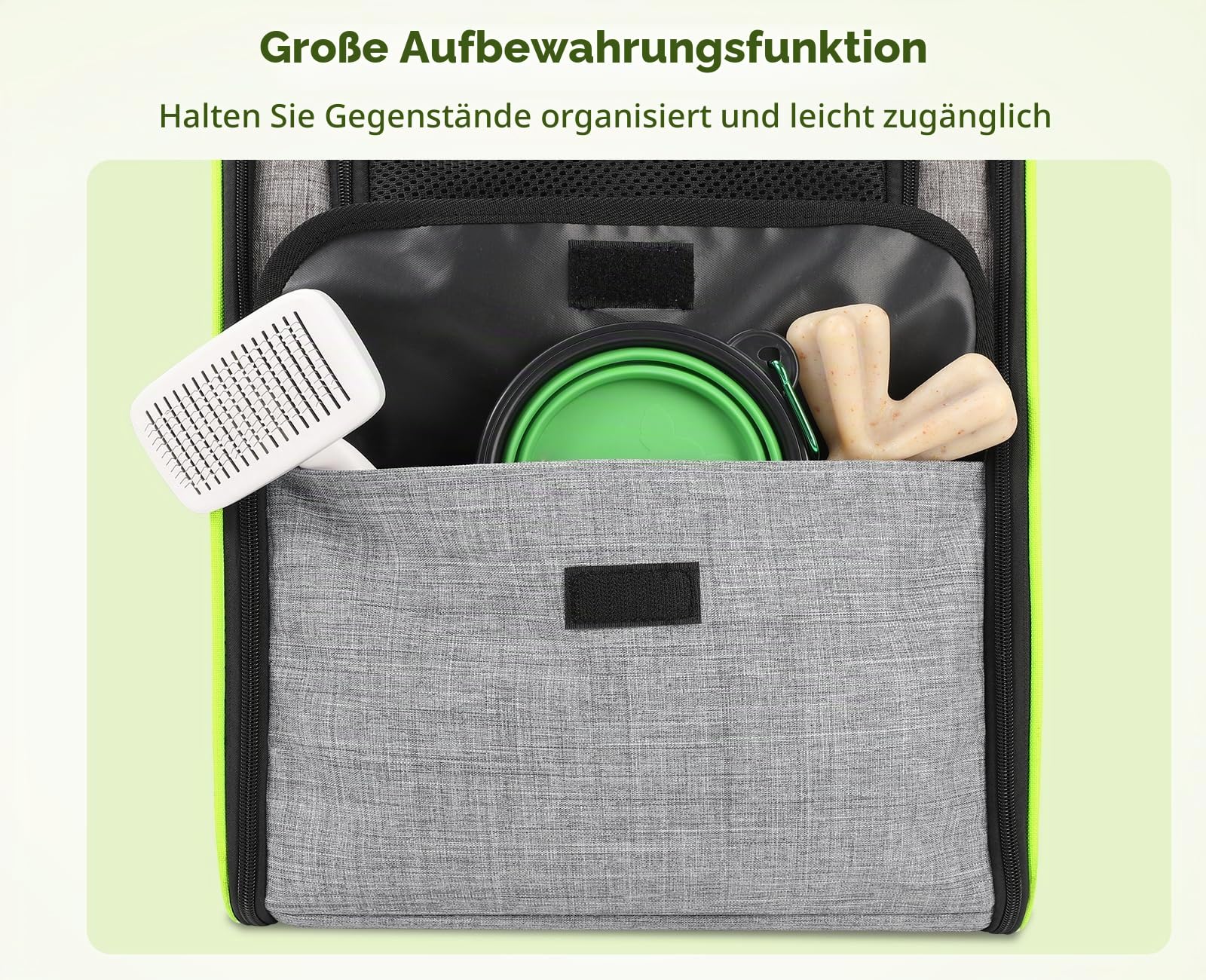 pecute Katzenrucksack Haustier Rucksack mit Netzfenster, Tragbare und Faltbare Katzentasche, Atmungsaktive und Leichte Hundetasche, Multifunktionales Ausgehen Reisen Grau bis 6 kg