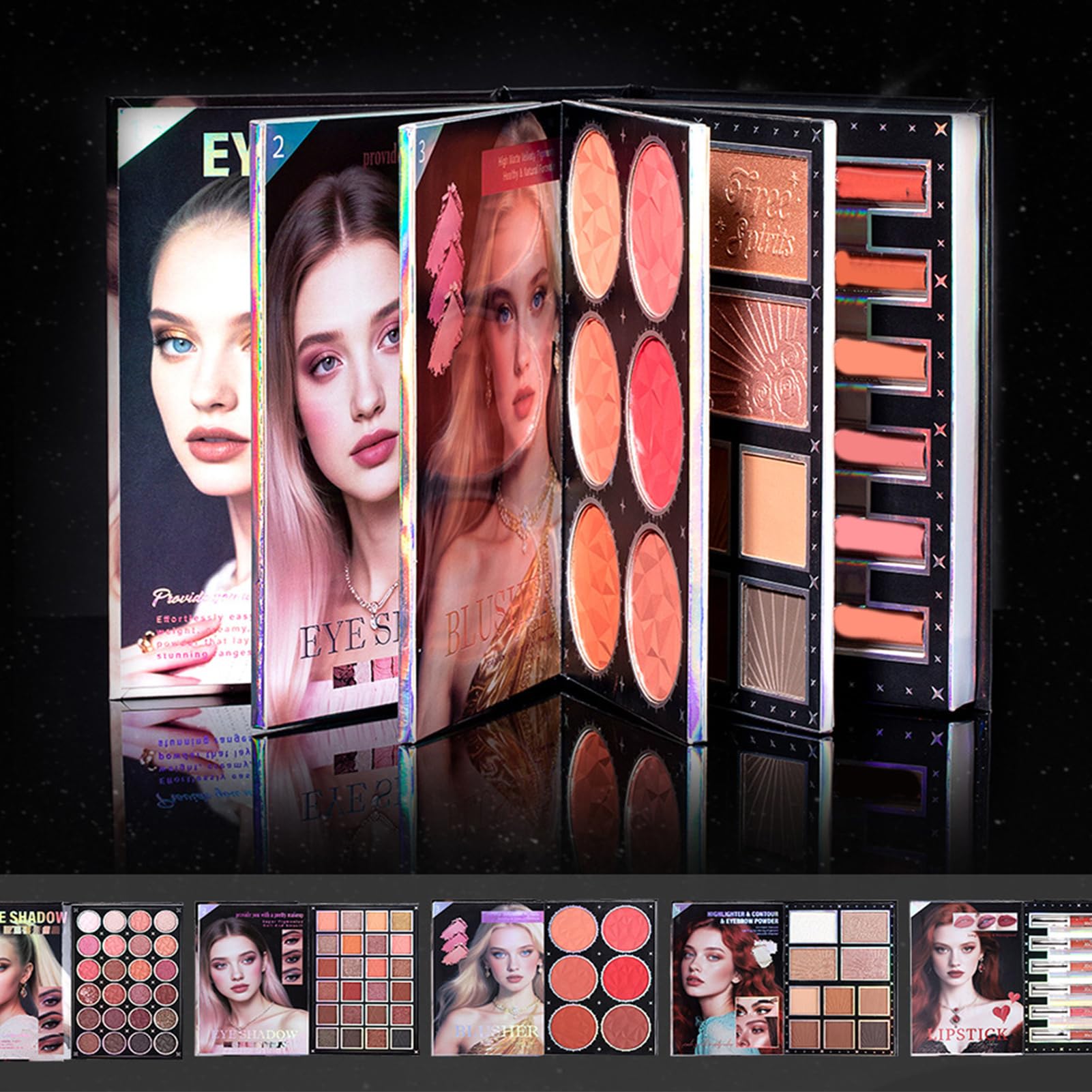 Trucco 48 Colori Ombretti Opachi | Kit Per Palette Di Ombretti Ad Alta Pigmentazione Per Uso Quotidiano Feste Viaggi Vacanze Compleanni Scatti Fotografici