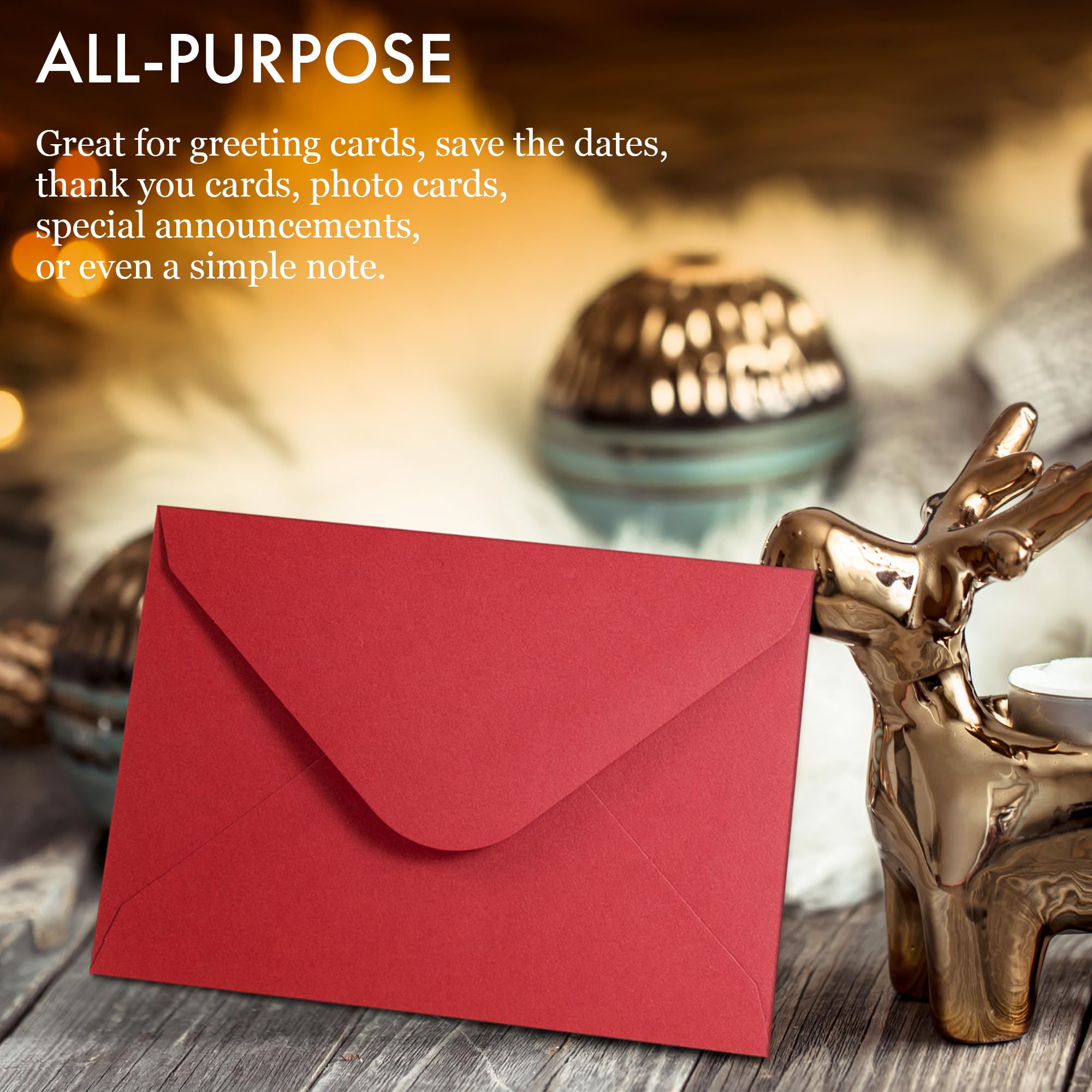 100 Mini Buste Verdi Con Bordo Dorato – 4x6,9 Cm, Carta Kraft 110g, Autoadesive, Per Biglietti E Inviti