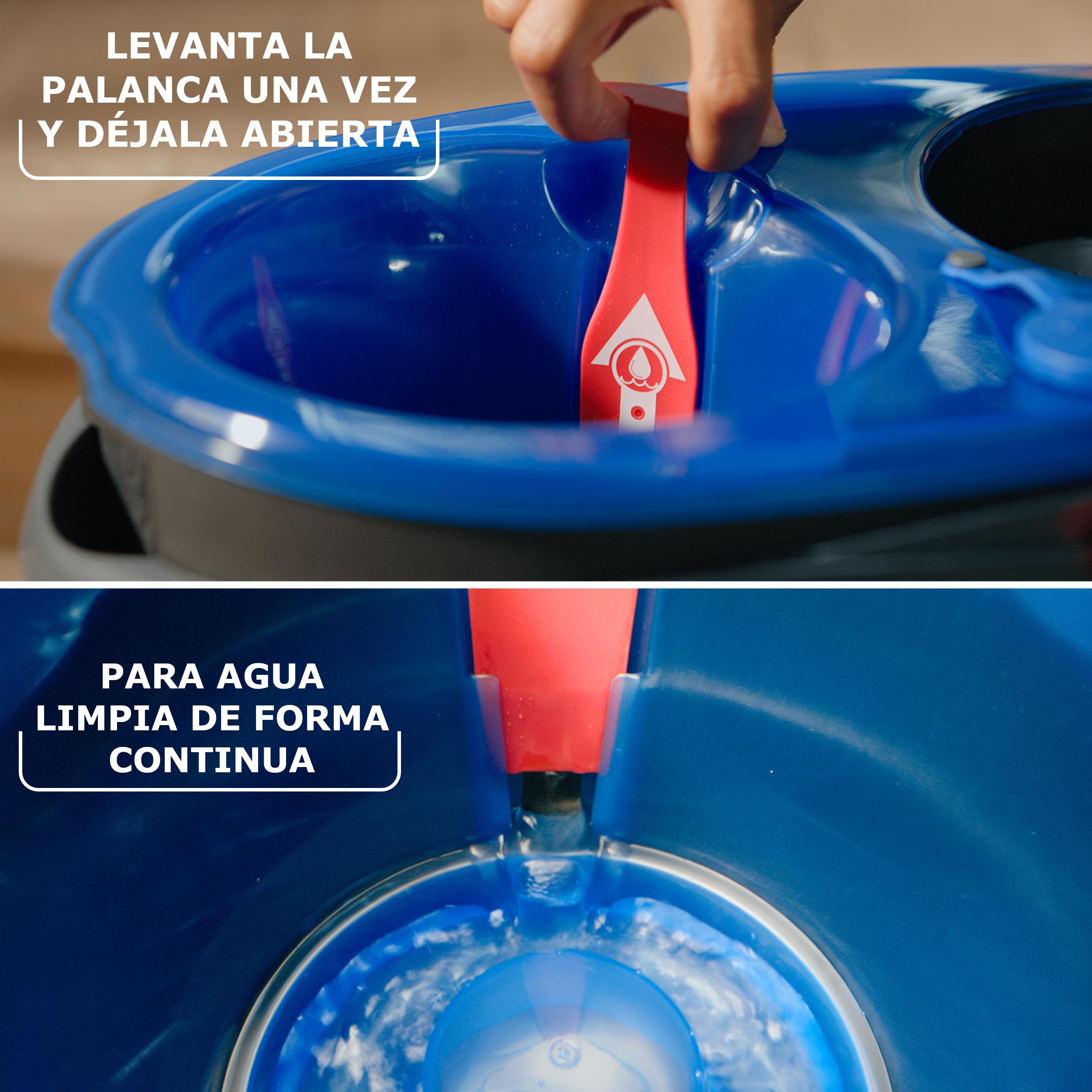 Vileda H2PrO - Sistema de fregona giratoria Vileda H2PrO | Separación de Agua de Doble Compartimento | Escurrido sin Esfuerzo | Limpieza con Microfibra | Sin Usar Las Manos | Diseño ergonómico