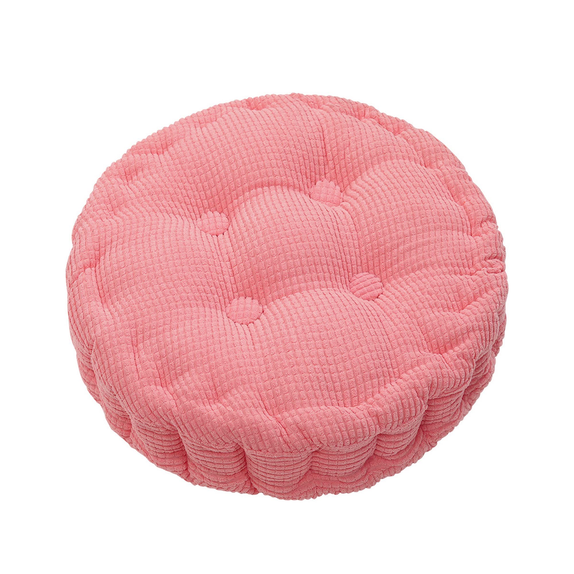 SVFOEBJM Set of 4 Round Cushions, 38x38x7cm, 7cm Thick, Comfortable & Stylish for Dining, Garden, Office & Kitchen, Indoor/Outdoor Use, Pink Color