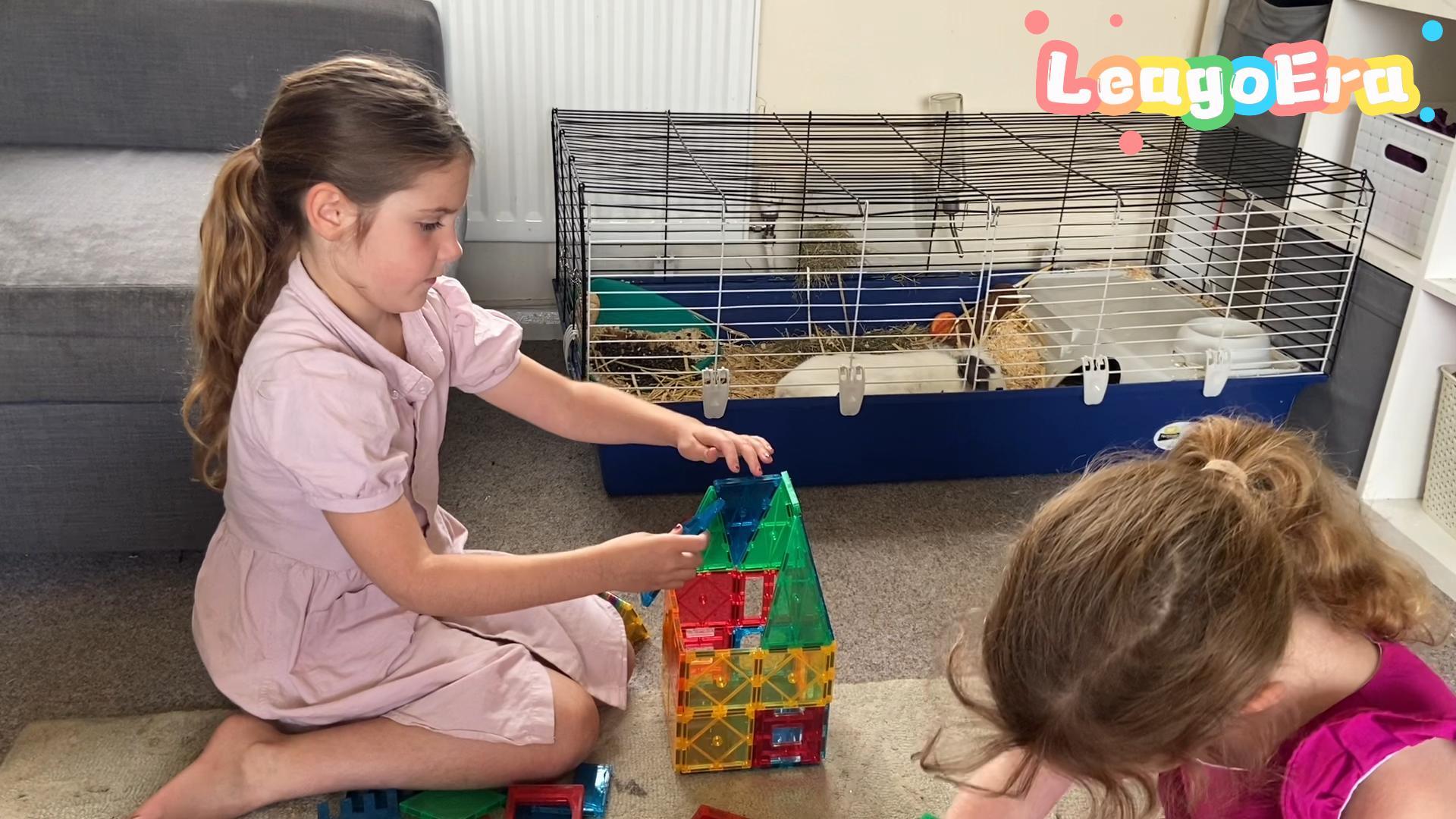 Blocs De Construction Magnétiques 220 Pièces Jeu De Construction Magnetique Cadeau Educatif Enfant Apprentissage Créatif | Leroy Merlin