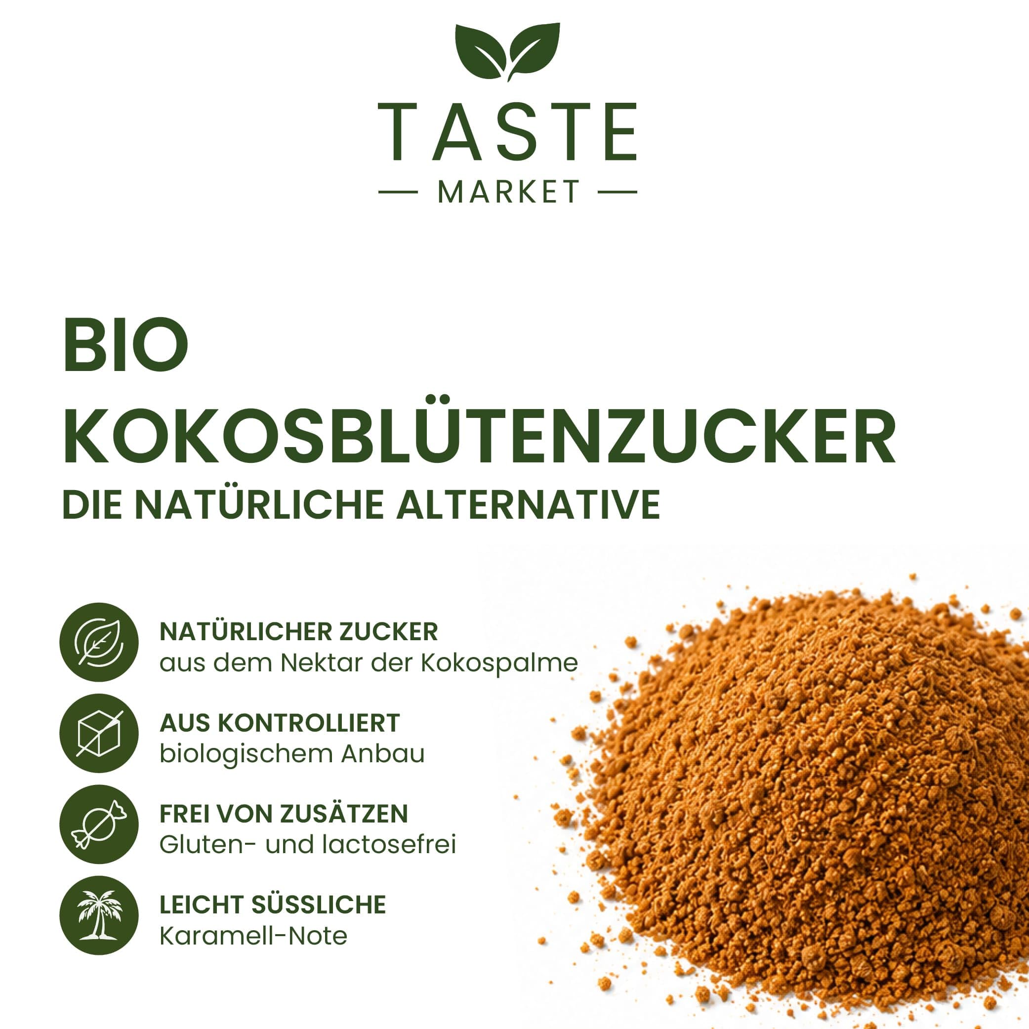 10 kg BIO Kokosblütenzucker aus kontrolliert biologischem Anbau | Zuckerersatz | natürlicher Zucker | Kokosblüten