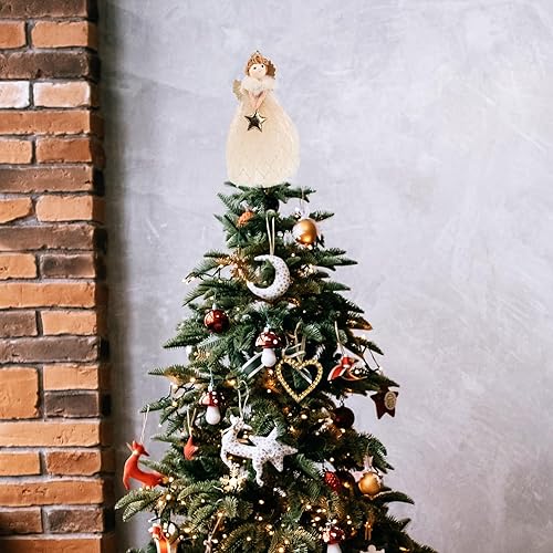 Miniatura 8 de VILLCASE Decoración para árbol de Navidad de ángel, adorno para árbol de Navidad, decoración de árbol de Navidad para el hogar, vacaciones, fiesta,