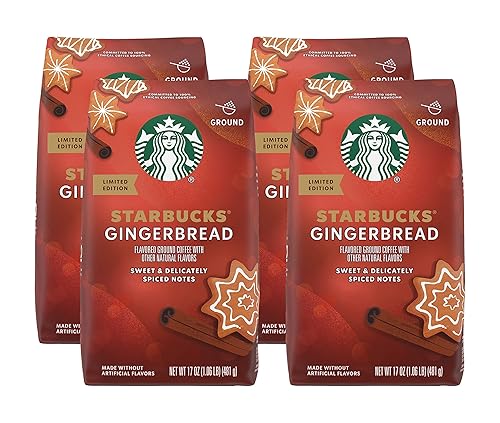 Starbucks Café molido (pan de jengibre, 17 onzas (paquete de 4))