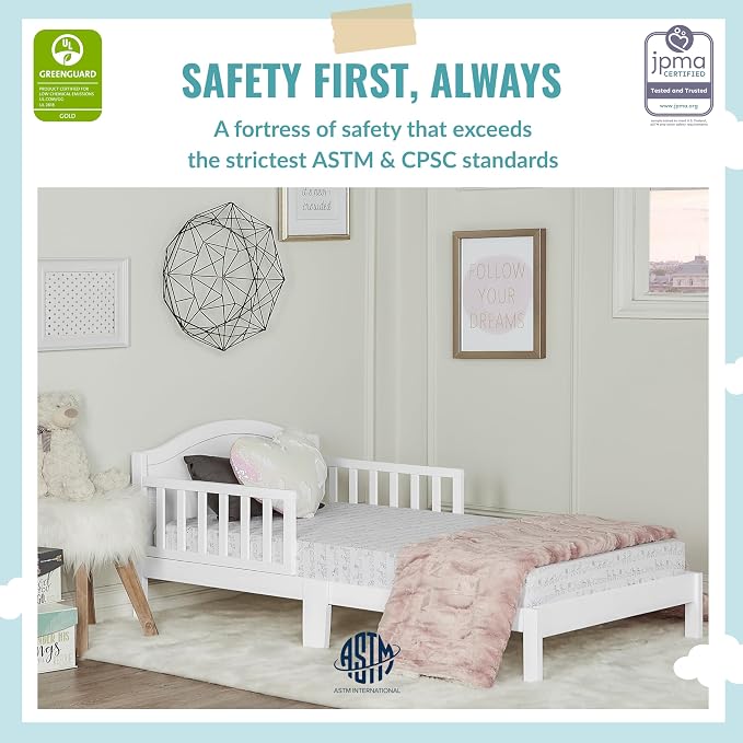 Cama Infantil Toddler Dream On Me Sydney Blanca con Colchón miniatura 4