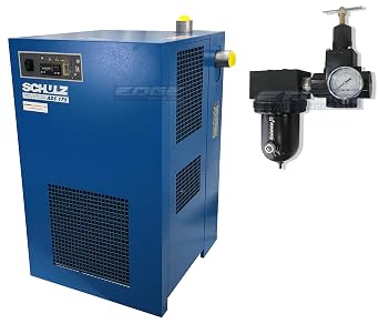 Schulz REFRIGERATED AIR Dryer for AIR Compressor, Compressed AIR Systems, 175 CFM, Good for 40HP to 50HP COMPRESSORS with Regulator PRE-Filter