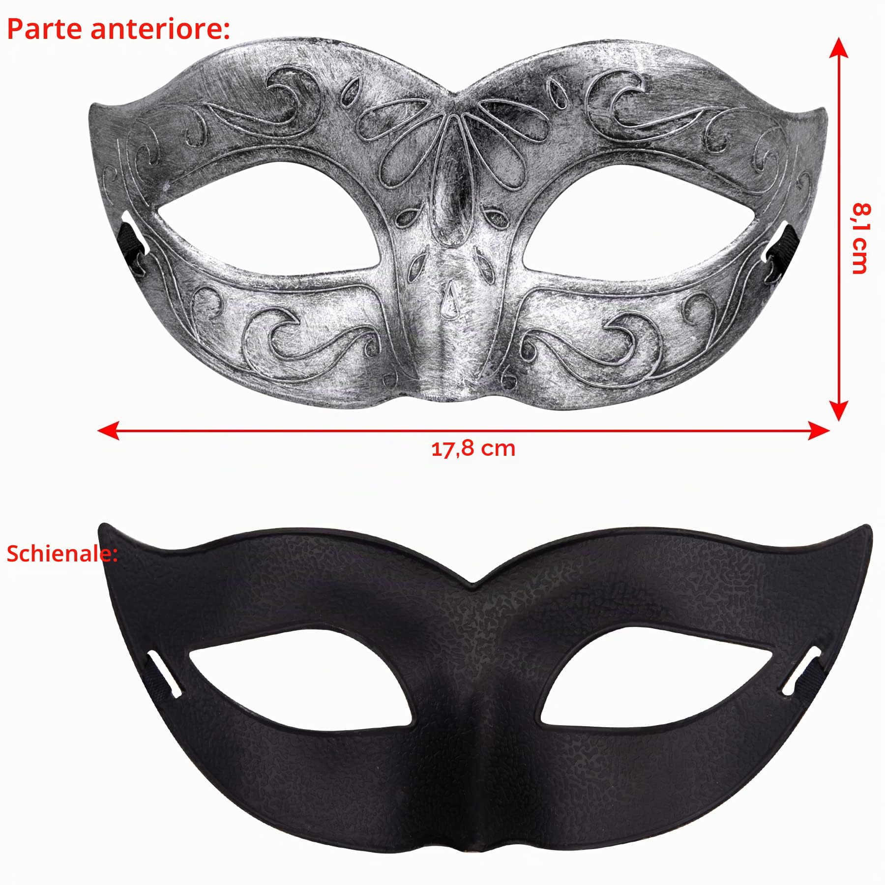 FEQO 48 Pezzi Maschera Veneziane per Uomo Donna Maschere Antiche Vintage Maschera per Carnevale Halloween