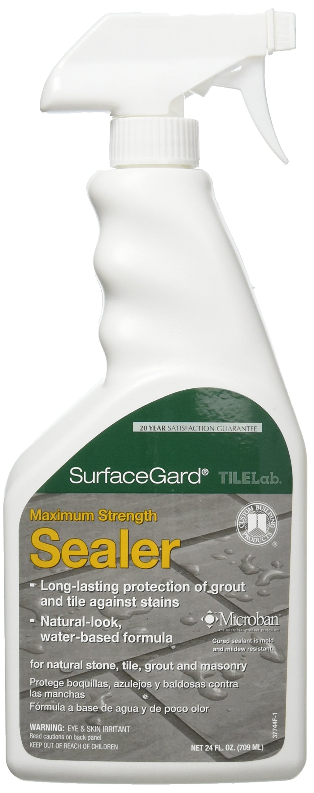 CUSTOM BLDG PRODUCTS, 24 Oz, Clear TLSGS24Z 24-Ounce Surface Gard Sealer - Tile Grout Cleaners ...