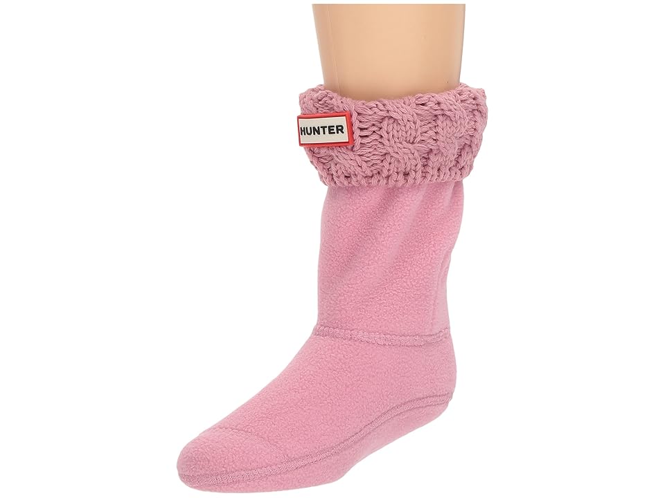

Hunter Kids Original Kids' Half-Cardigan 6 Stitch Cable Boot Socks (Toddler/Little Kid/Big Kid) (Blossom) Girls Shoes