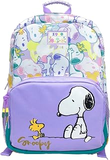 CyP Brands-Snoopy, Mochila, Mochila adaptable a carro, Mochila Escolar, Multicolor, Producto Oficial