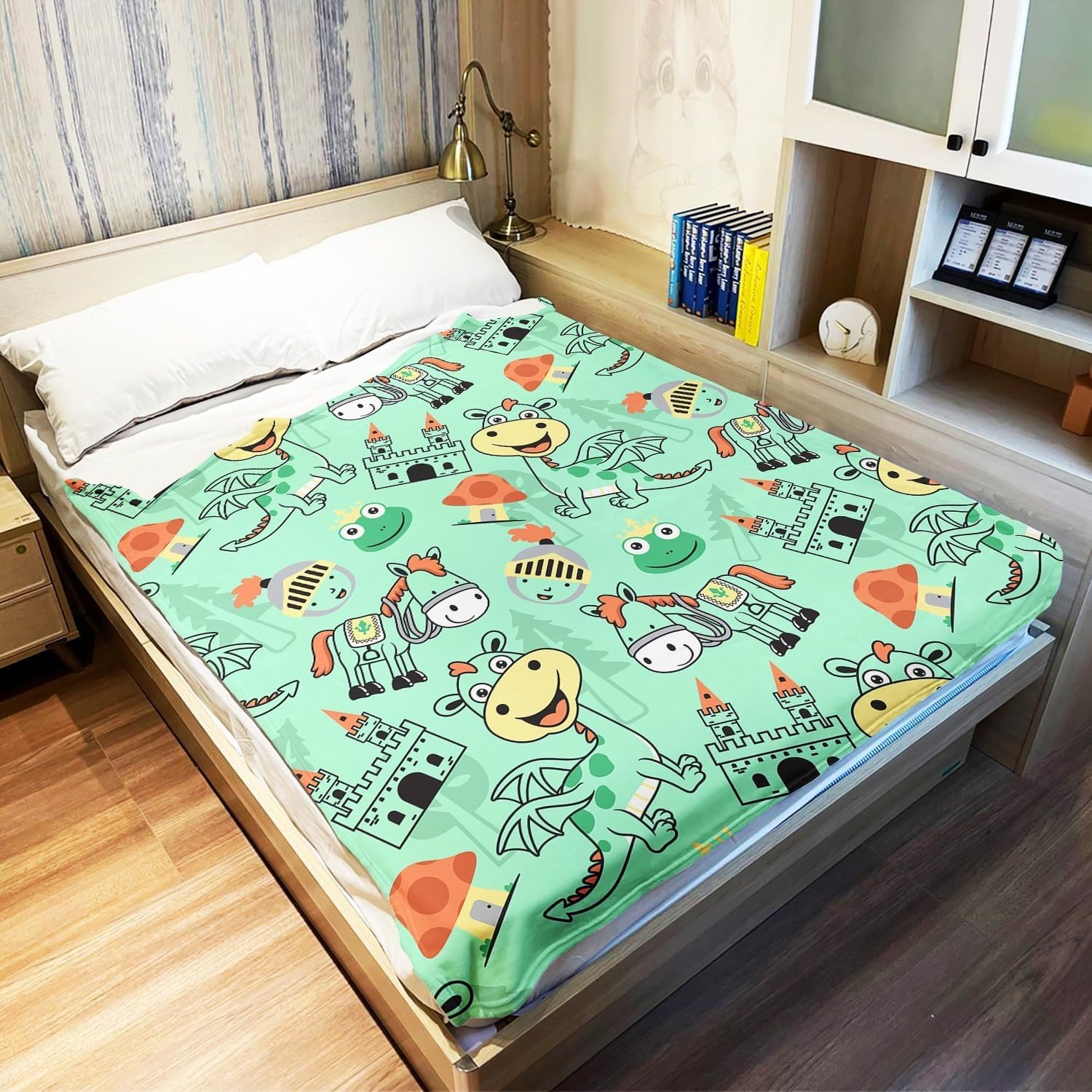 Uroczy koc do przytulania dla dzieci, pluszowy miękki koc, flanelowy koc polarowy, małe żółte kaczki, prezent dla chłopców i dziewczynek, 200 x 200 cm (13, 220 x 240 cm)