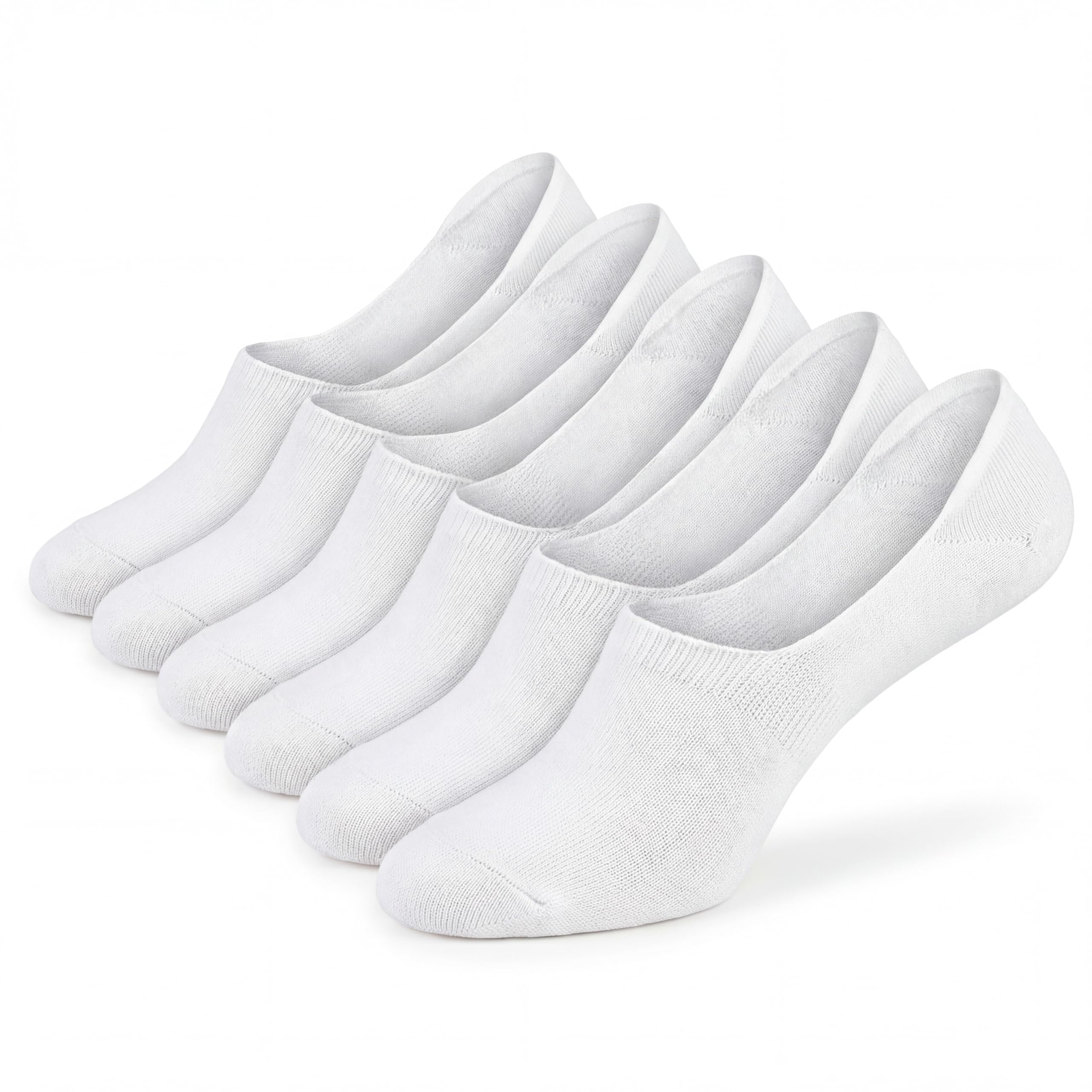 Ciocca Fantasmini calzini in cotone mercerizzato freschi e leggeri - Tallone antiscivolo silicone - Unisex - 6 Paia - due taglie