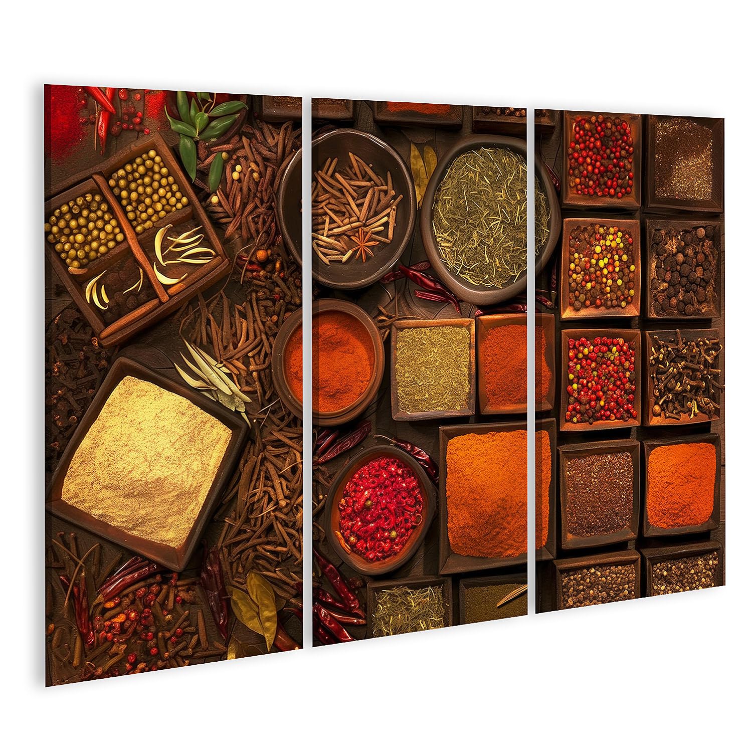 islandburner Quadro su tela Raccolta di spezie ed erbe aromatiche per cucina chef dilettanti gastronomia immagini murali poster