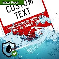 Vista 7 de Señal personalizada de "No Parking", señales personalizadas de estacionamiento reservado para negocios, 10x14 pulgadas, metal de aluminio