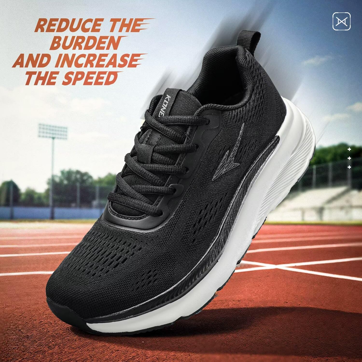 KDN Men's Wide Toe Box Shoes Cushioned Road Running Shoes Non Slip Mens Walking Sneakers for Wide Feet Comfortable Athletic Gym Workout Shoes Wide Width - Image 2