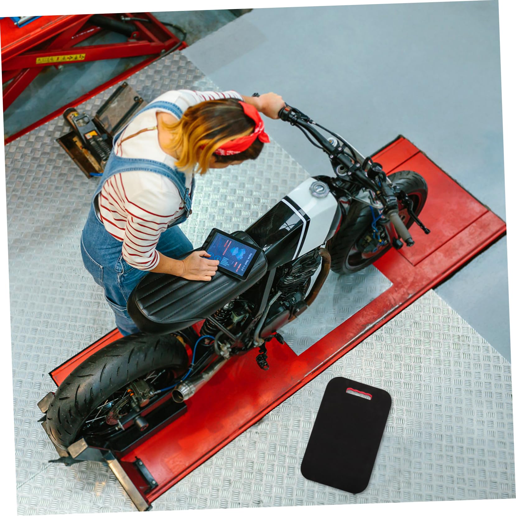 Knieschoner für Arbeiten Am Auto mit Griff, Garage und Garten